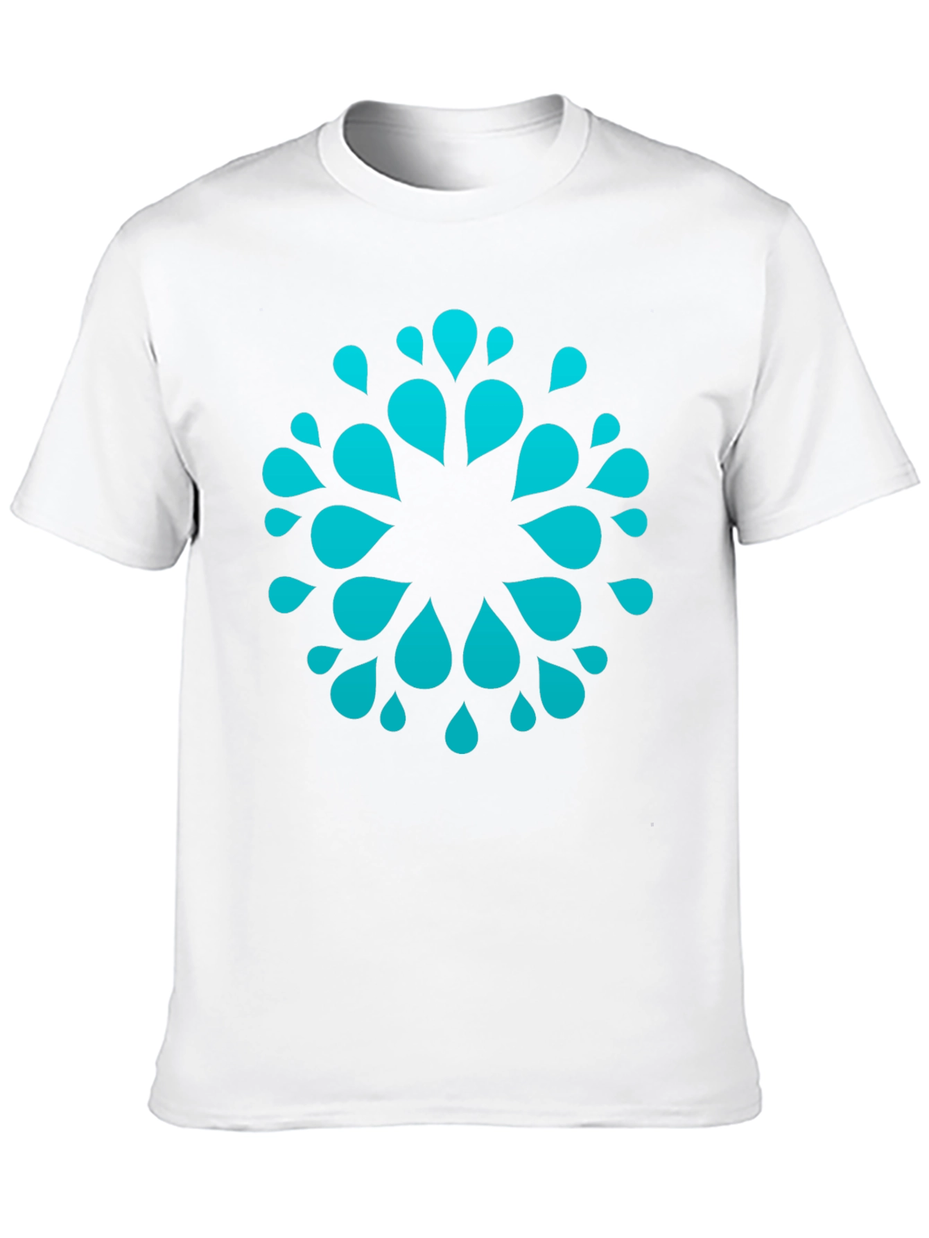 Abstract Waterdrop Graphic Tee - Modern Black T-Shirt