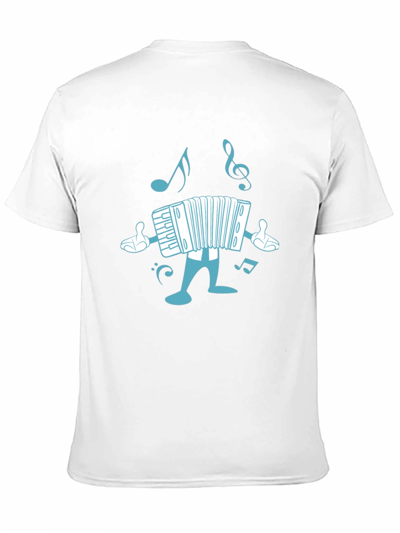 Accordion Cartoon Black T-Shirt
