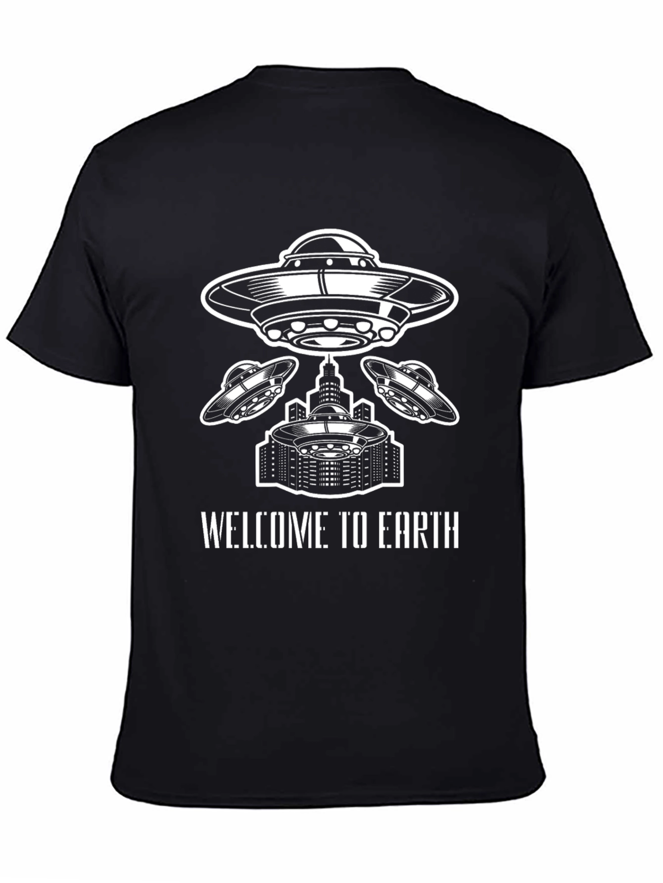 Welcome to Earth UFO Graphic T-Shirt