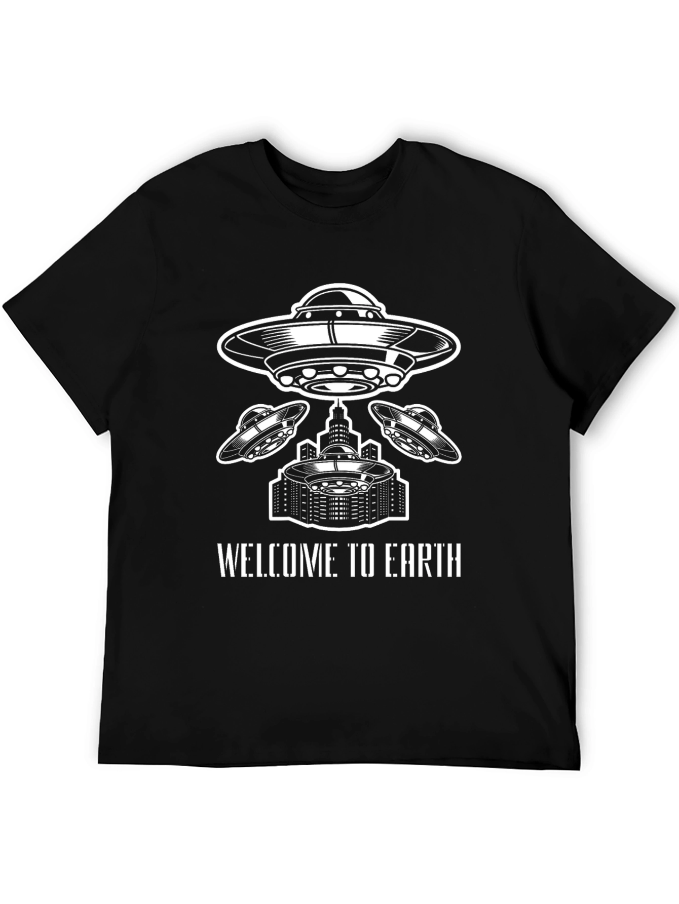 Welcome to Earth UFO Graphic T-Shirt