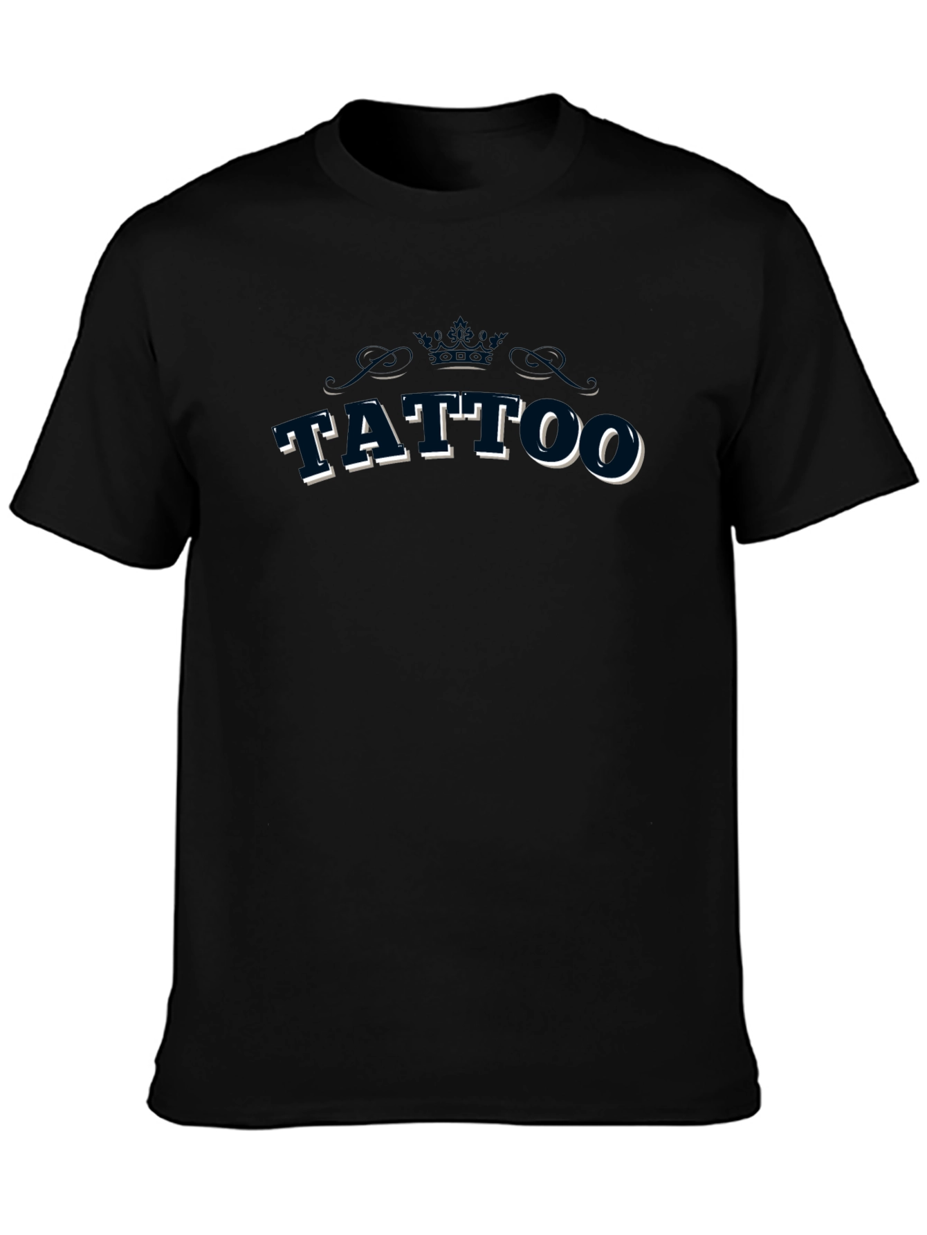 Tattoo Graphic Tee - Black Cotton T-Shirt