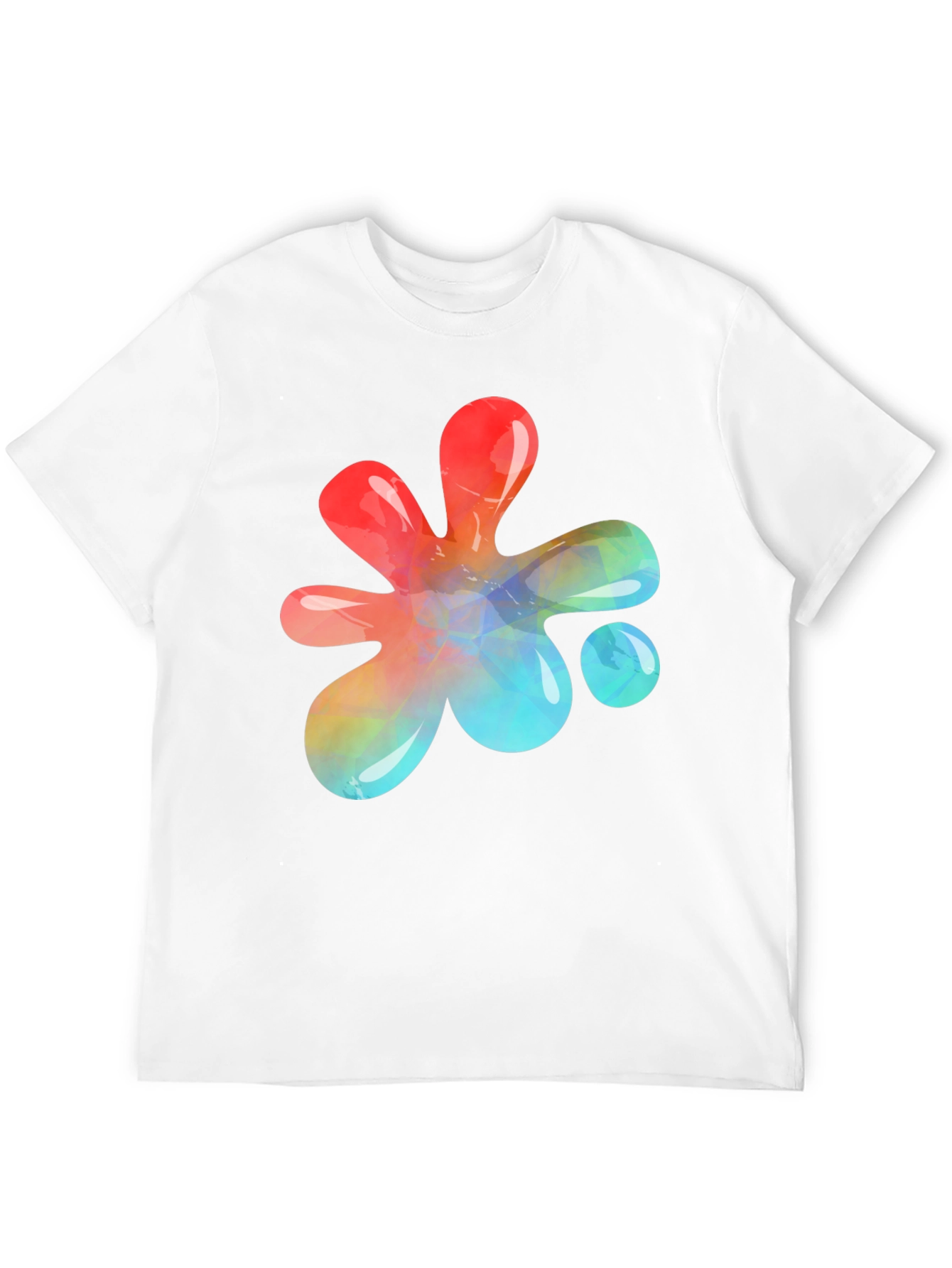 Abstract Paint Splatter Graphic T-Shirt