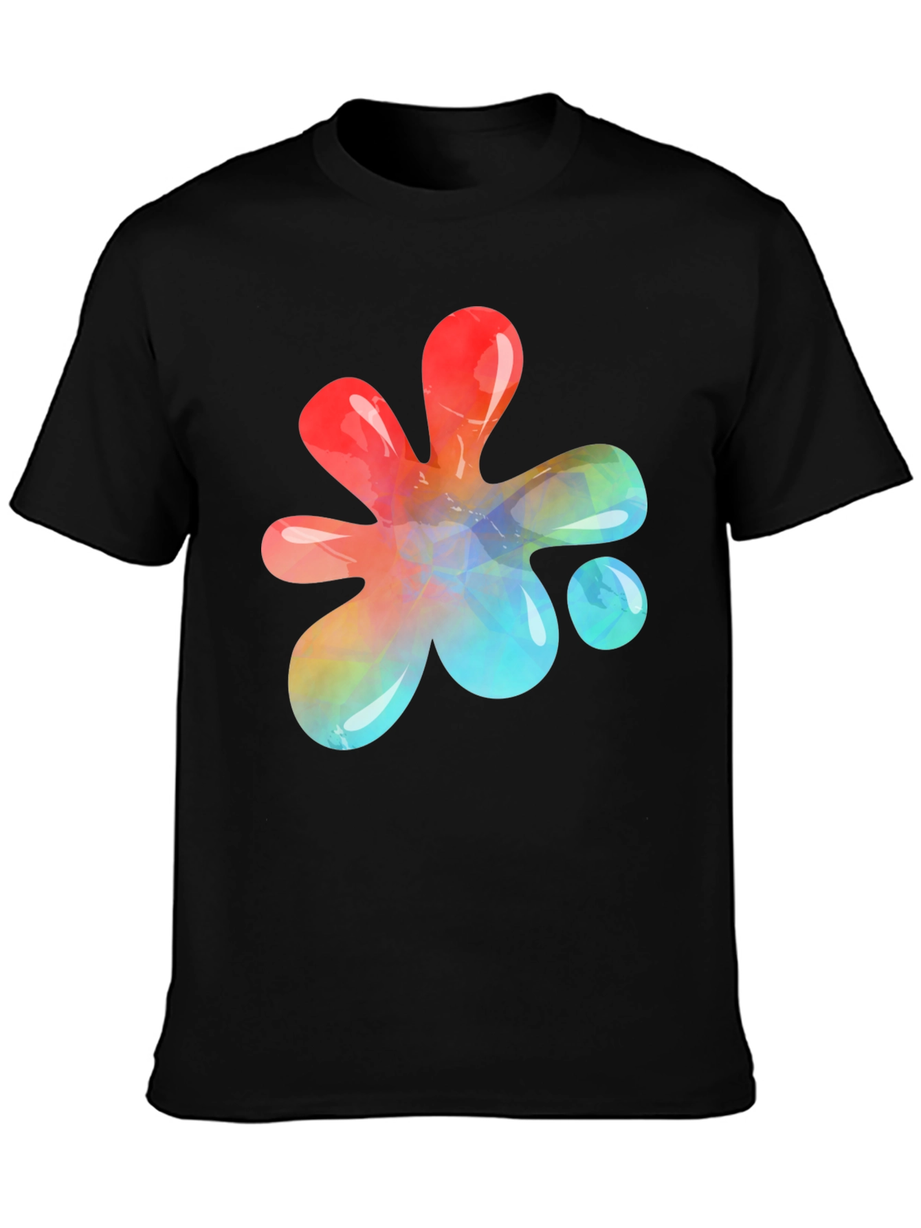 Abstract Paint Splatter Graphic T-Shirt