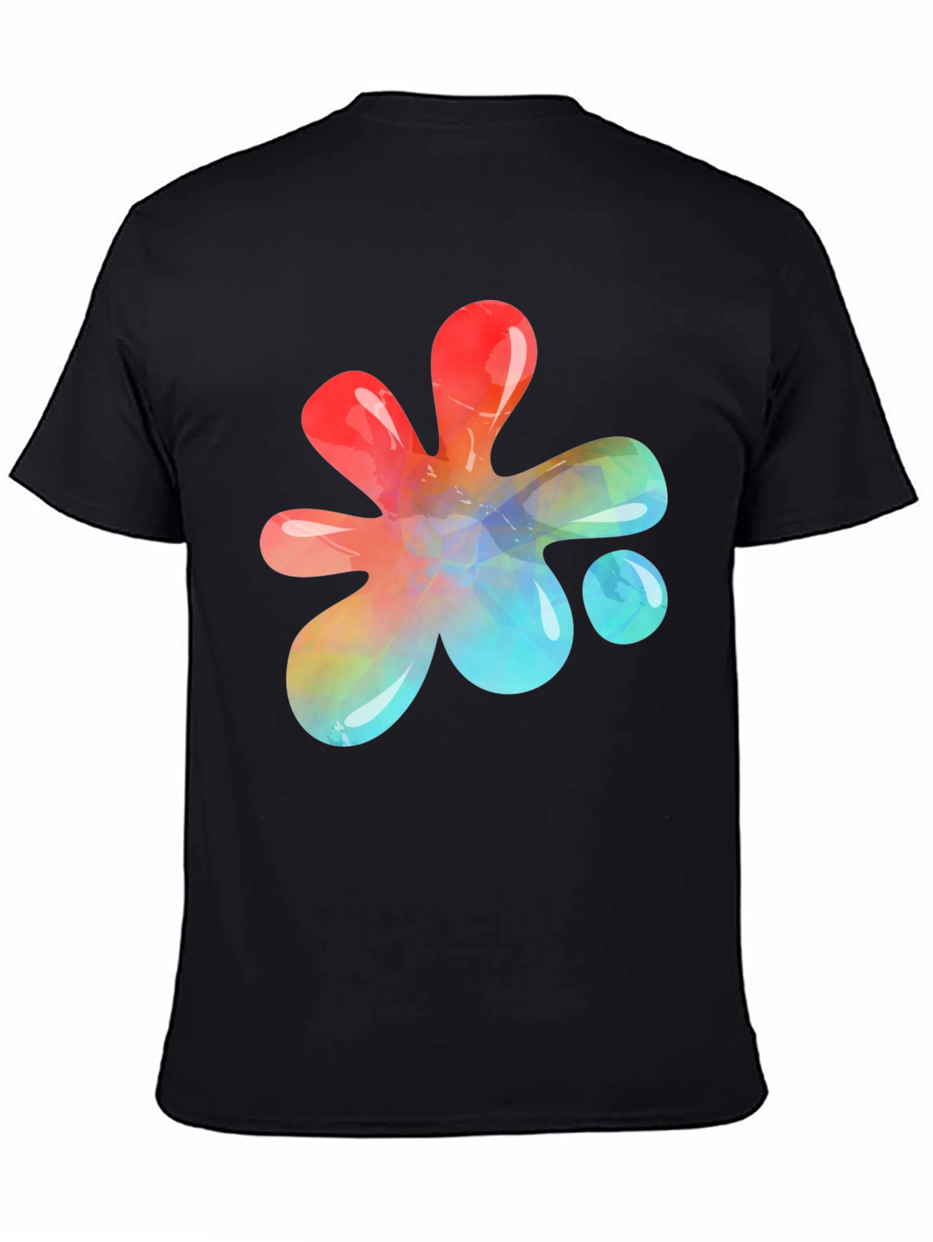 Abstract Paint Splatter Graphic T-Shirt