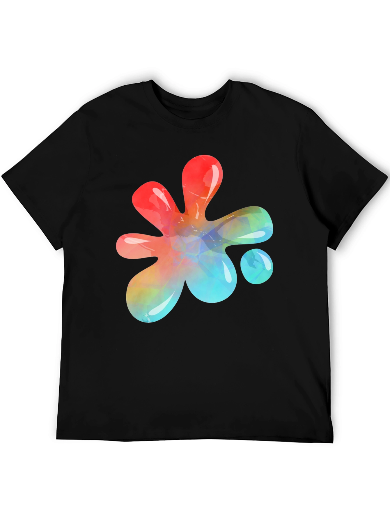 Abstract Paint Splatter Graphic T-Shirt