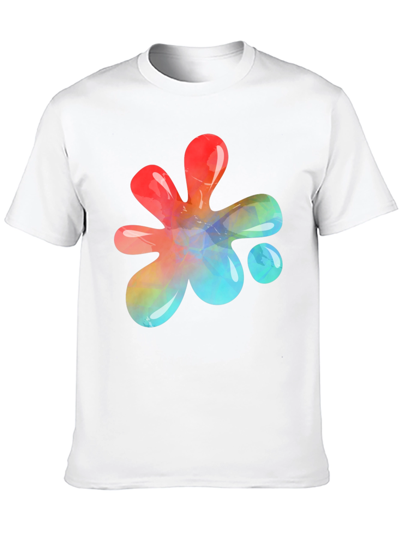 Abstract Paint Splatter Graphic T-Shirt