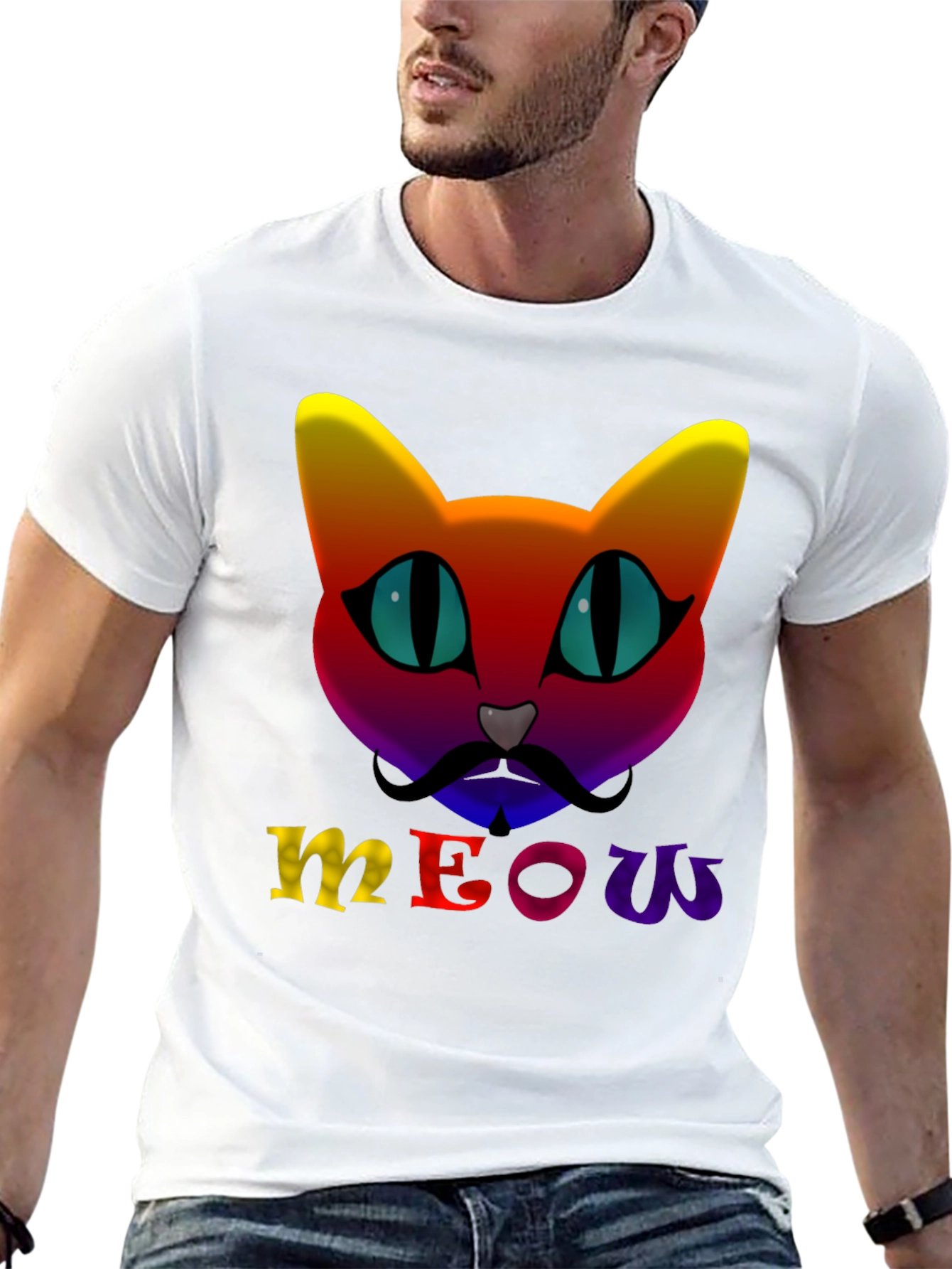 Rainbow Cat Meow T-Shirt