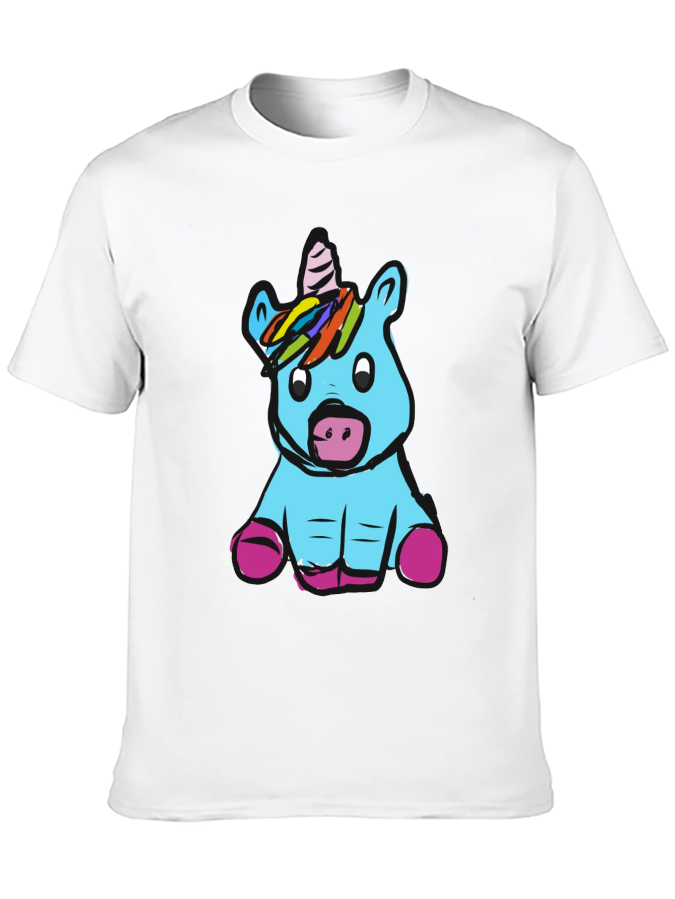 Unicorn Graphic Black T-Shirt