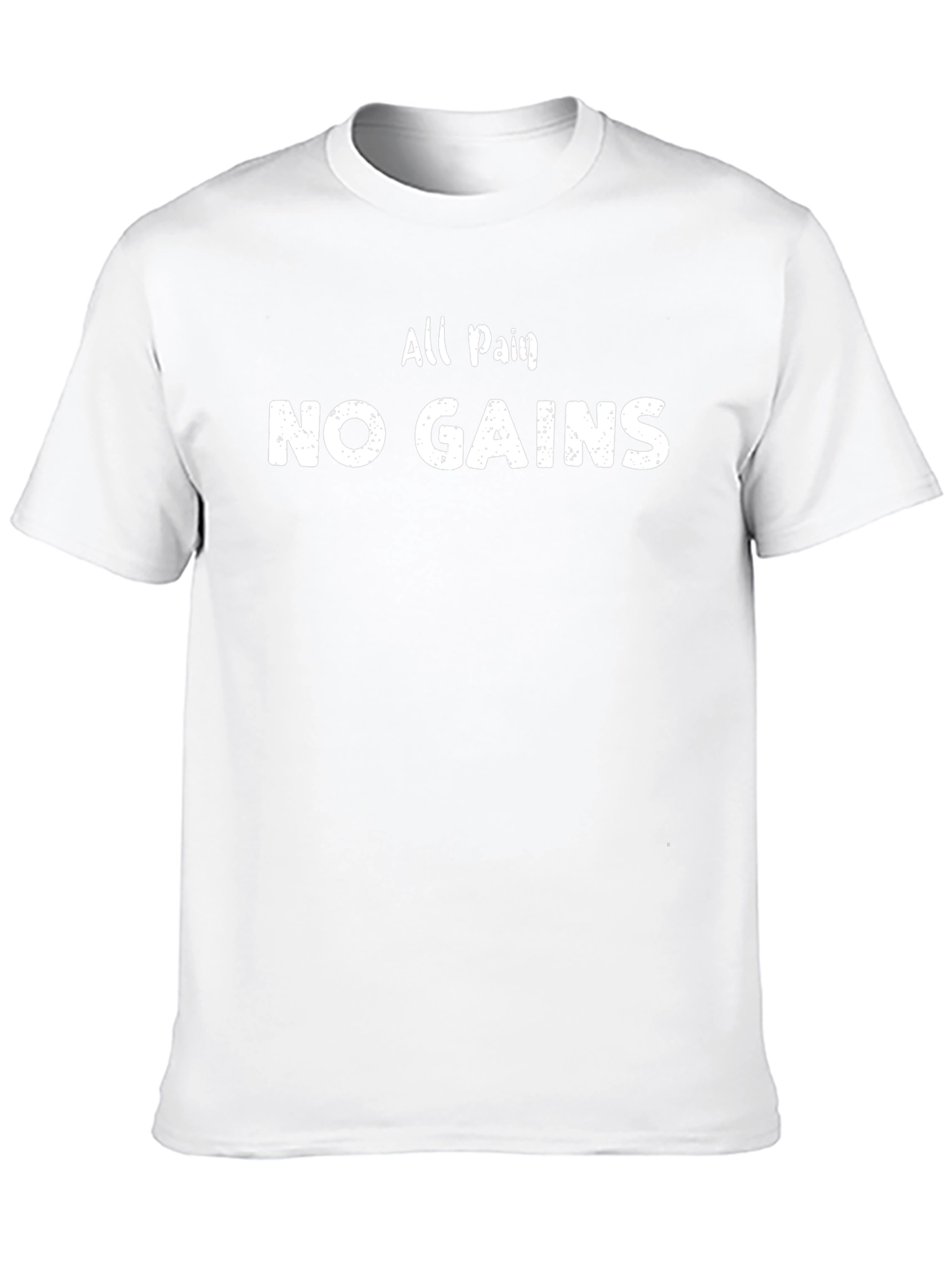 All Pain No Gains Black Graphic T-Shirt