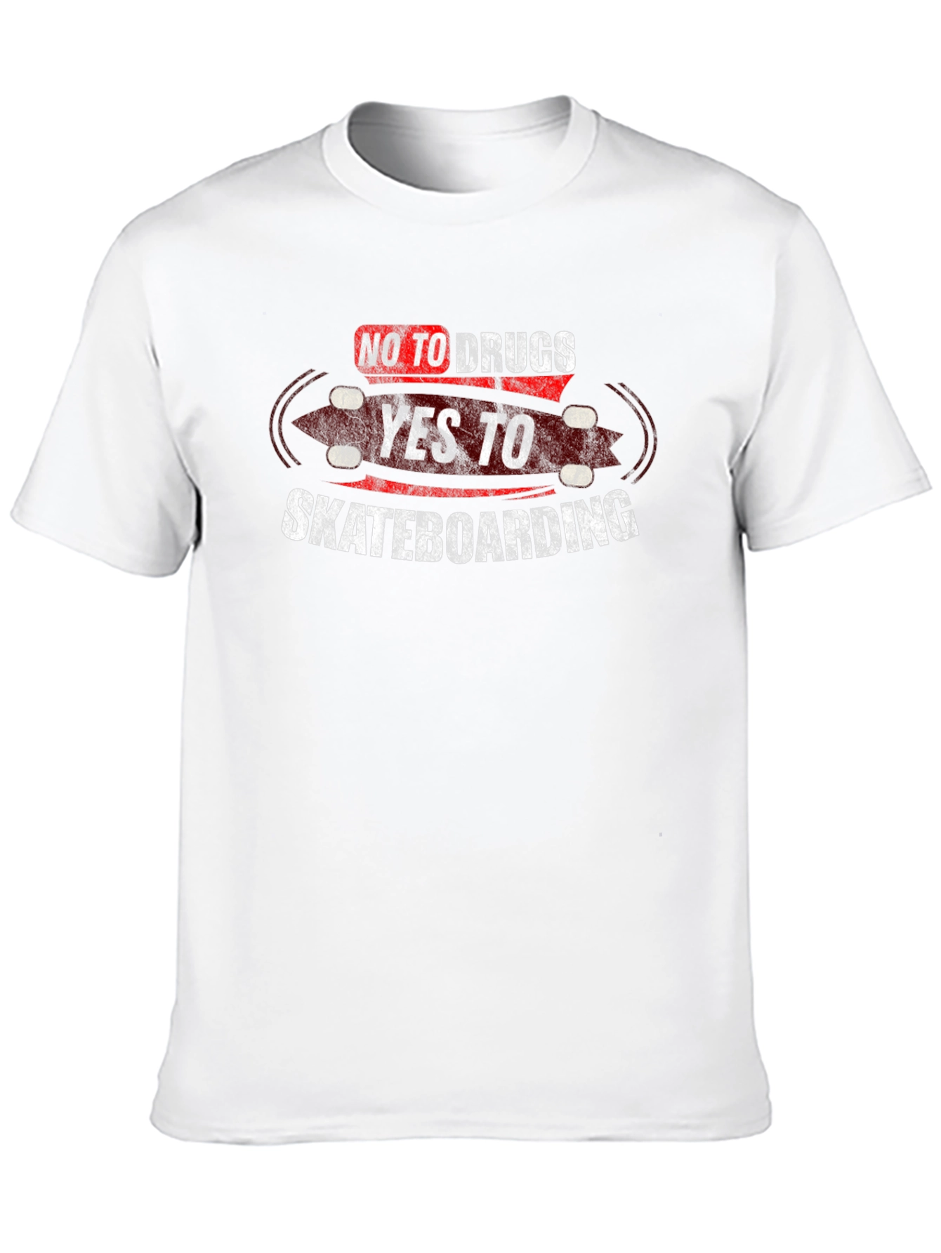 No Drugs Yes Skateboarding Black T-Shirt