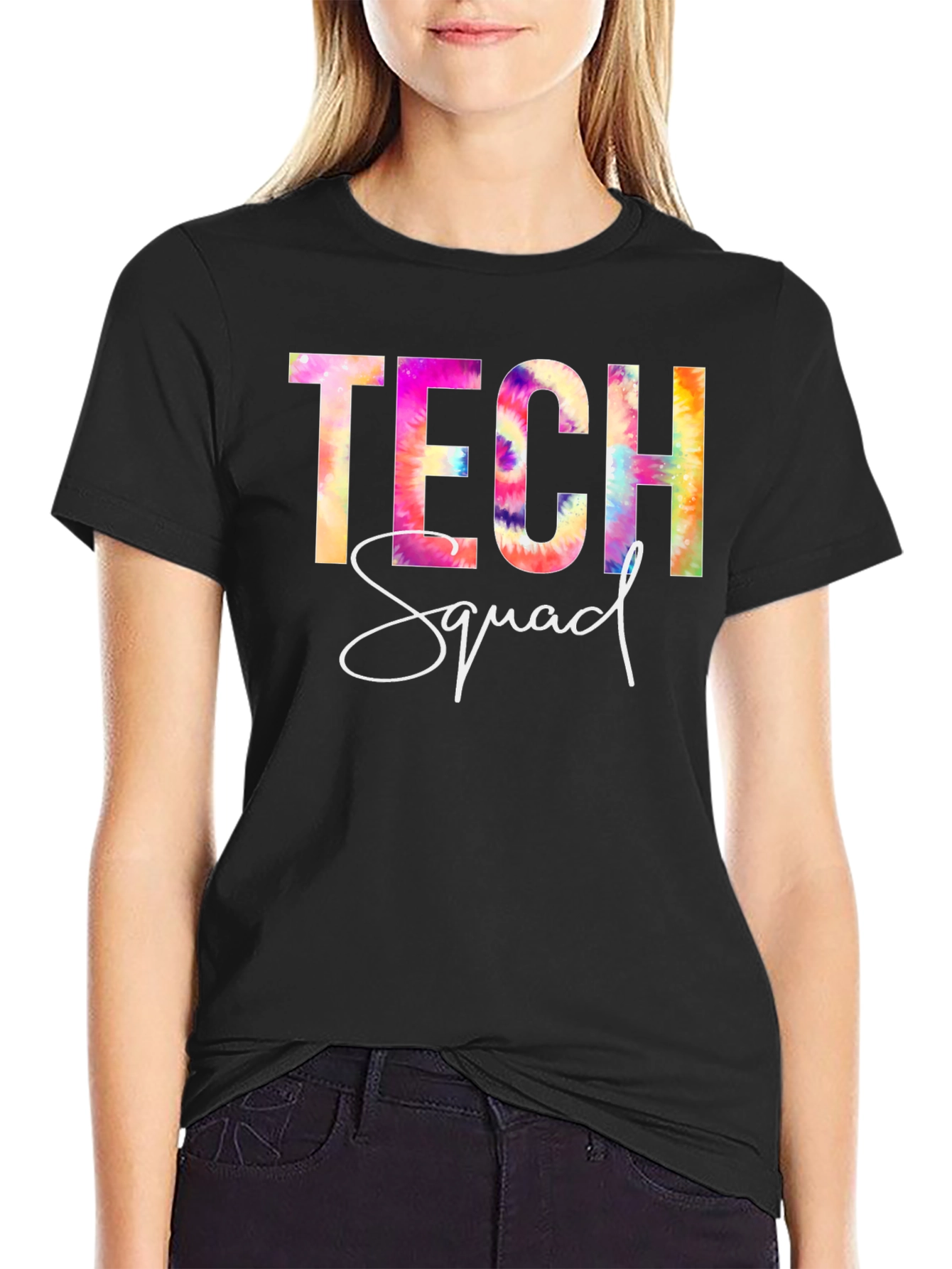 Tech Squad Tie-Dye Graphic T-Shirt
