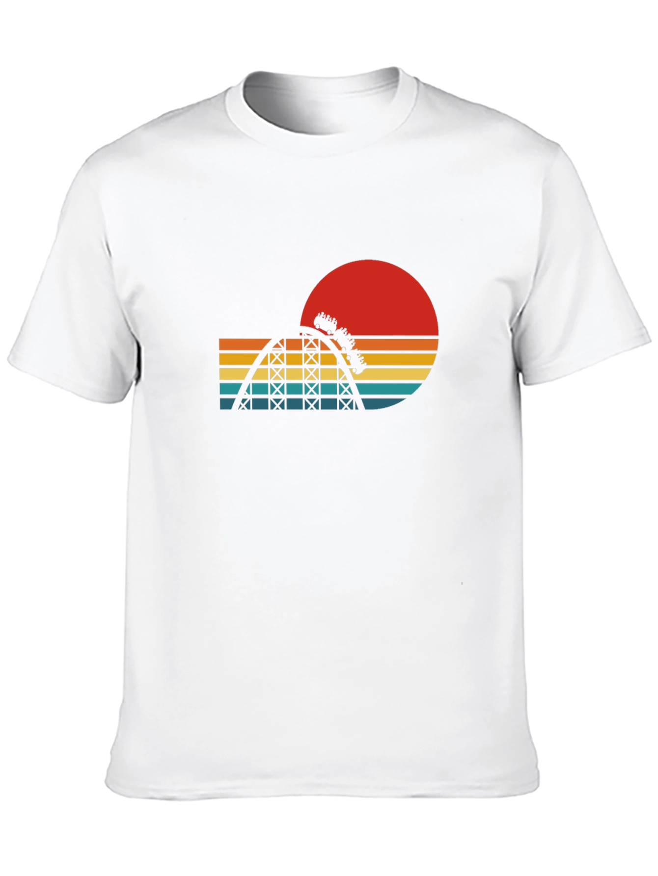Retro Roller Coaster Sunset Graphic Tee