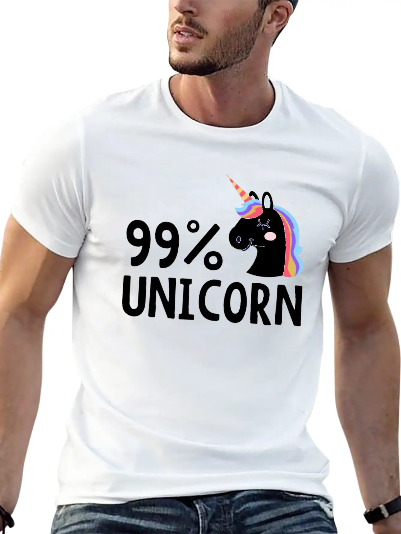 99% Unicorn Unisex Casual T-Shirt ��� Clean Design For Daily Comfort