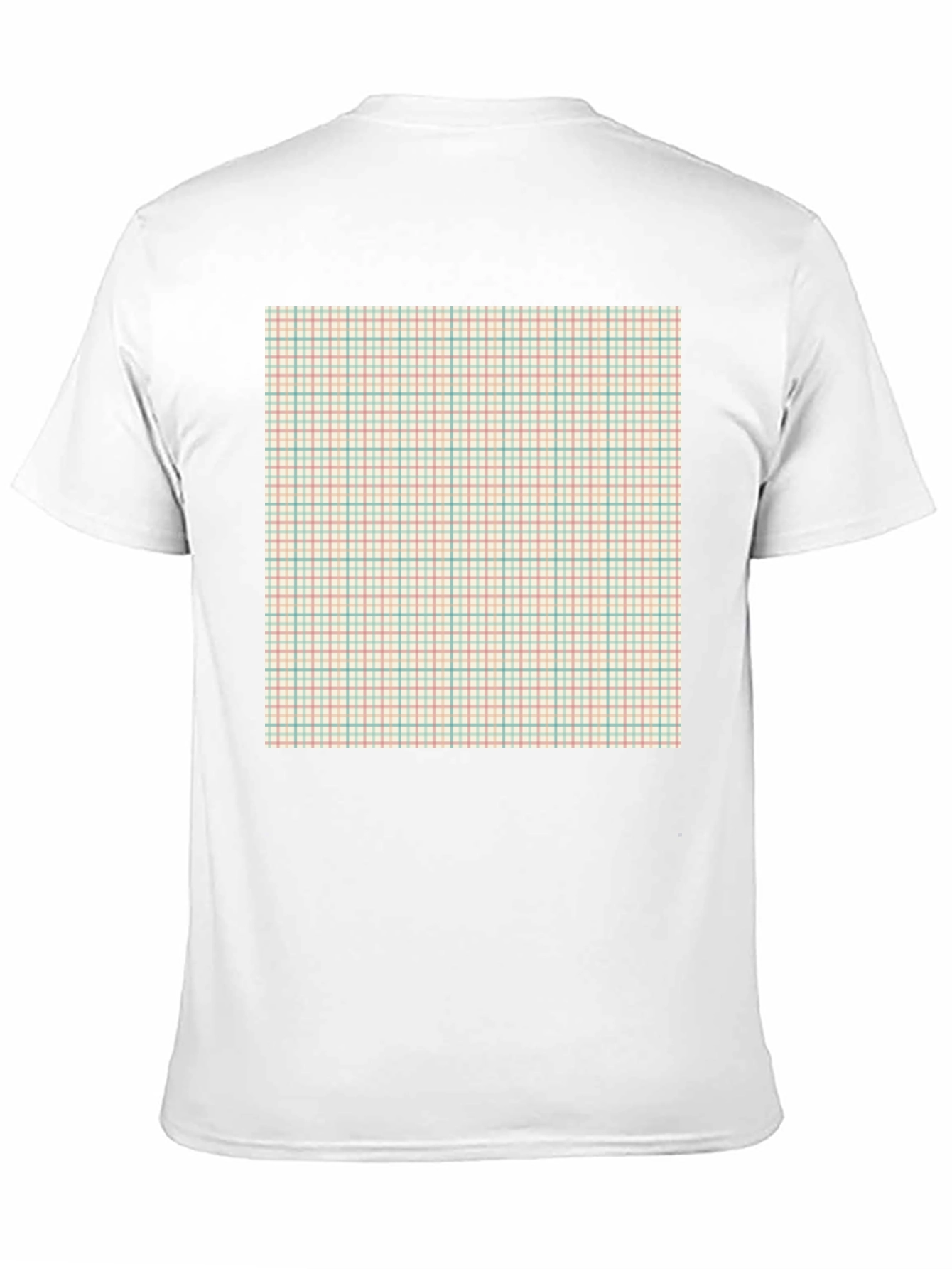 Trendy Black T-Shirt with Plaid Design