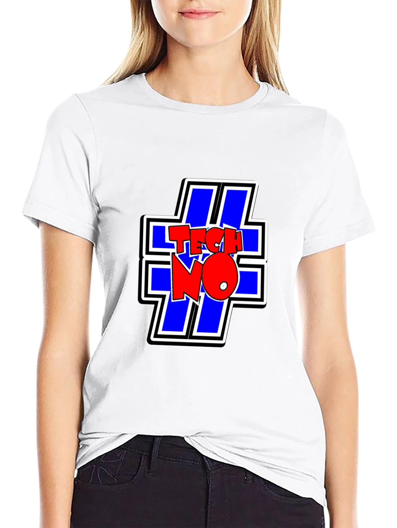 TECHNO Graphic Tee - Cool Black T-Shirt