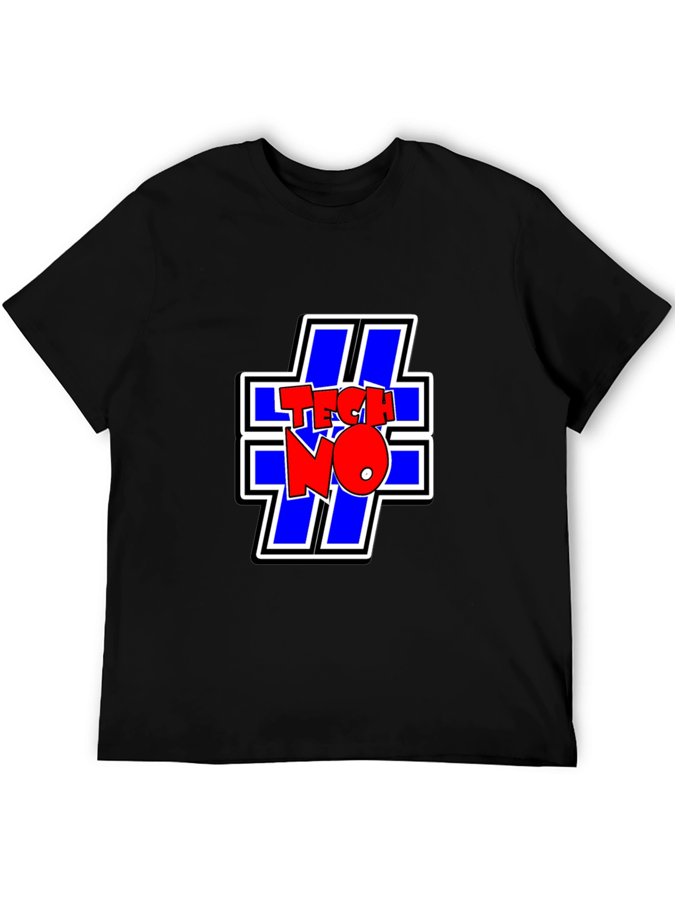 TECHNO Graphic Tee - Cool Black T-Shirt