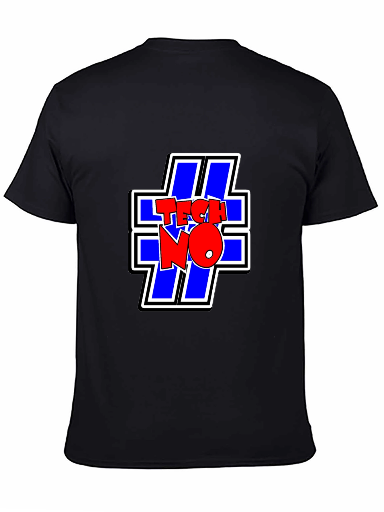 TECHNO Graphic Tee - Cool Black T-Shirt