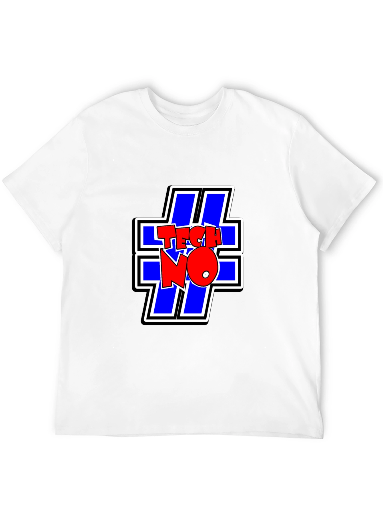 TECHNO Graphic Tee - Cool Black T-Shirt