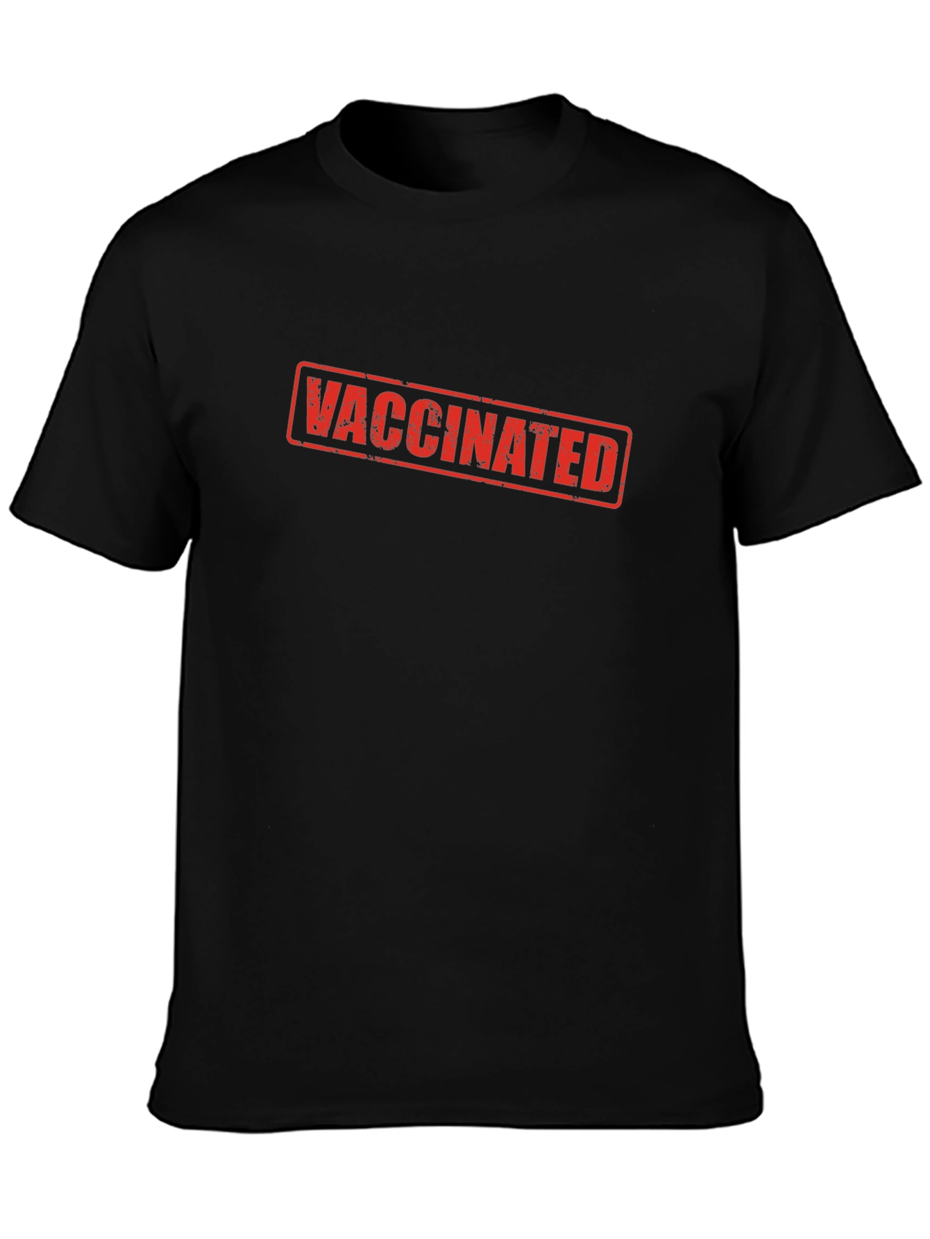 Vaccinated Graphic Tee - Black