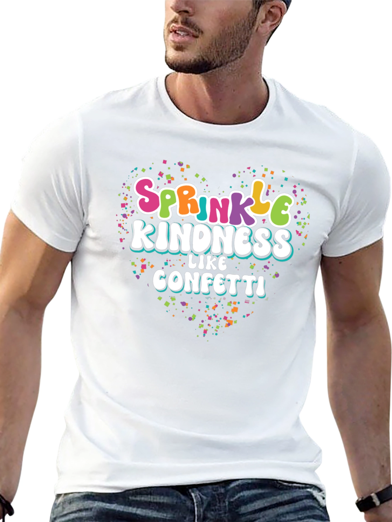 Sprinkle Kindness Like Confetti Black T-Shirt