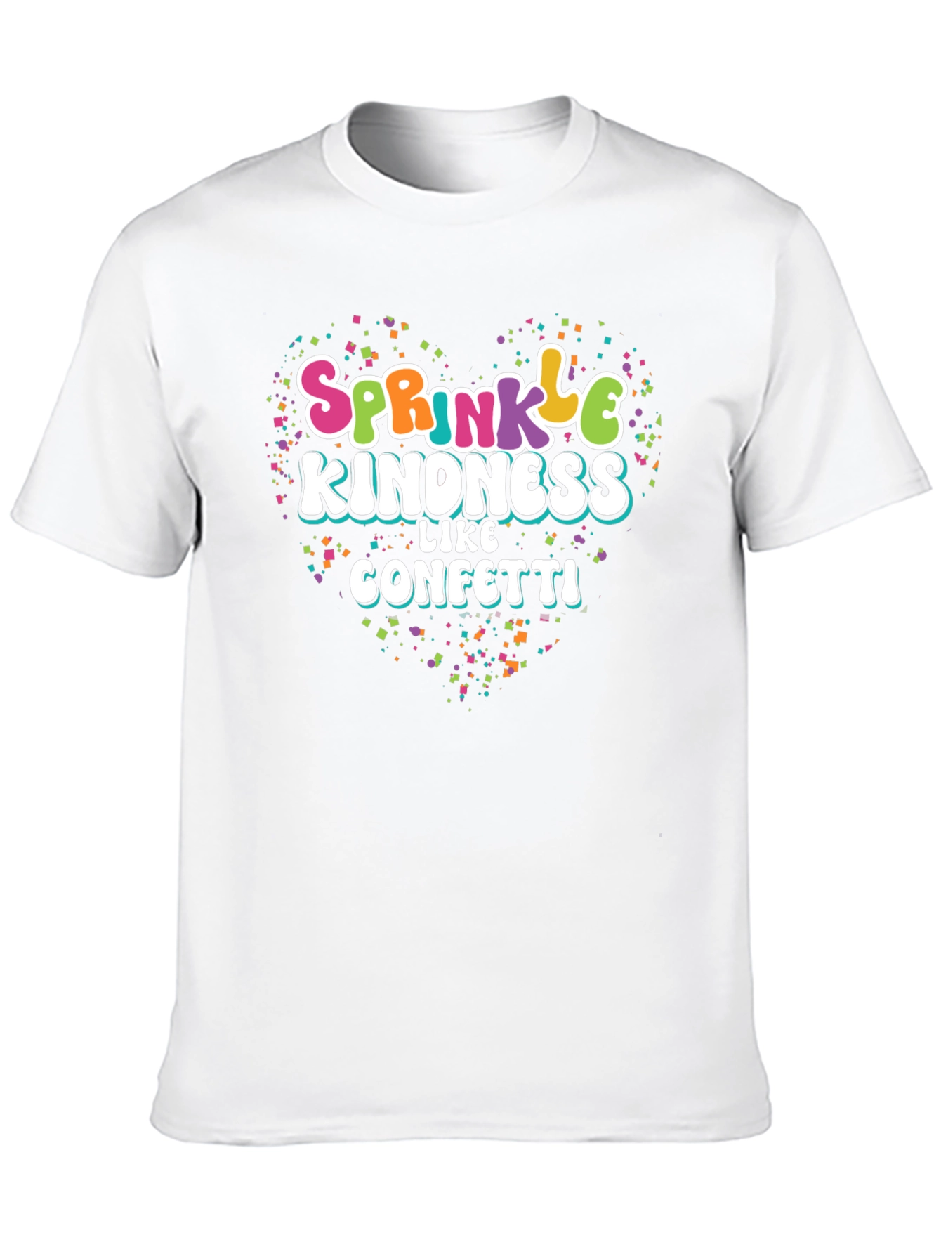 Sprinkle Kindness Like Confetti Black T-Shirt