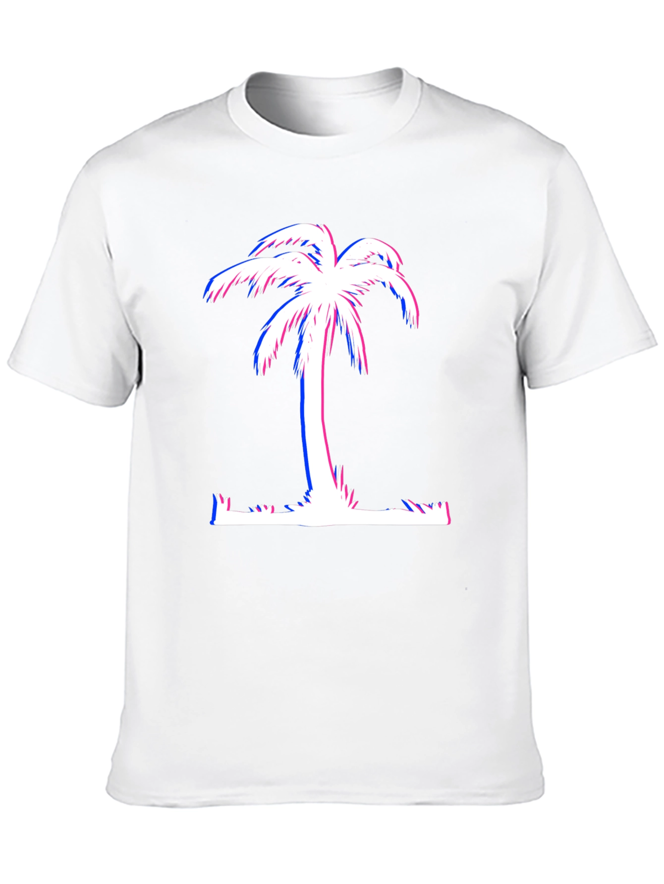 Retro Palm Tree T-Shirt - Black Cotton Graphic Tee