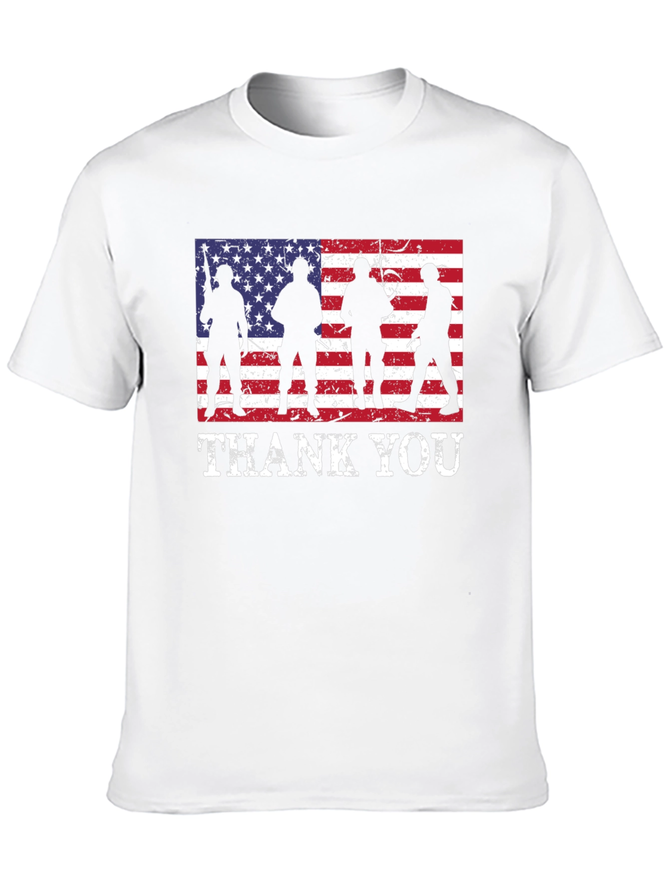 Thank You Soldiers USA Flag Graphic T-Shirt