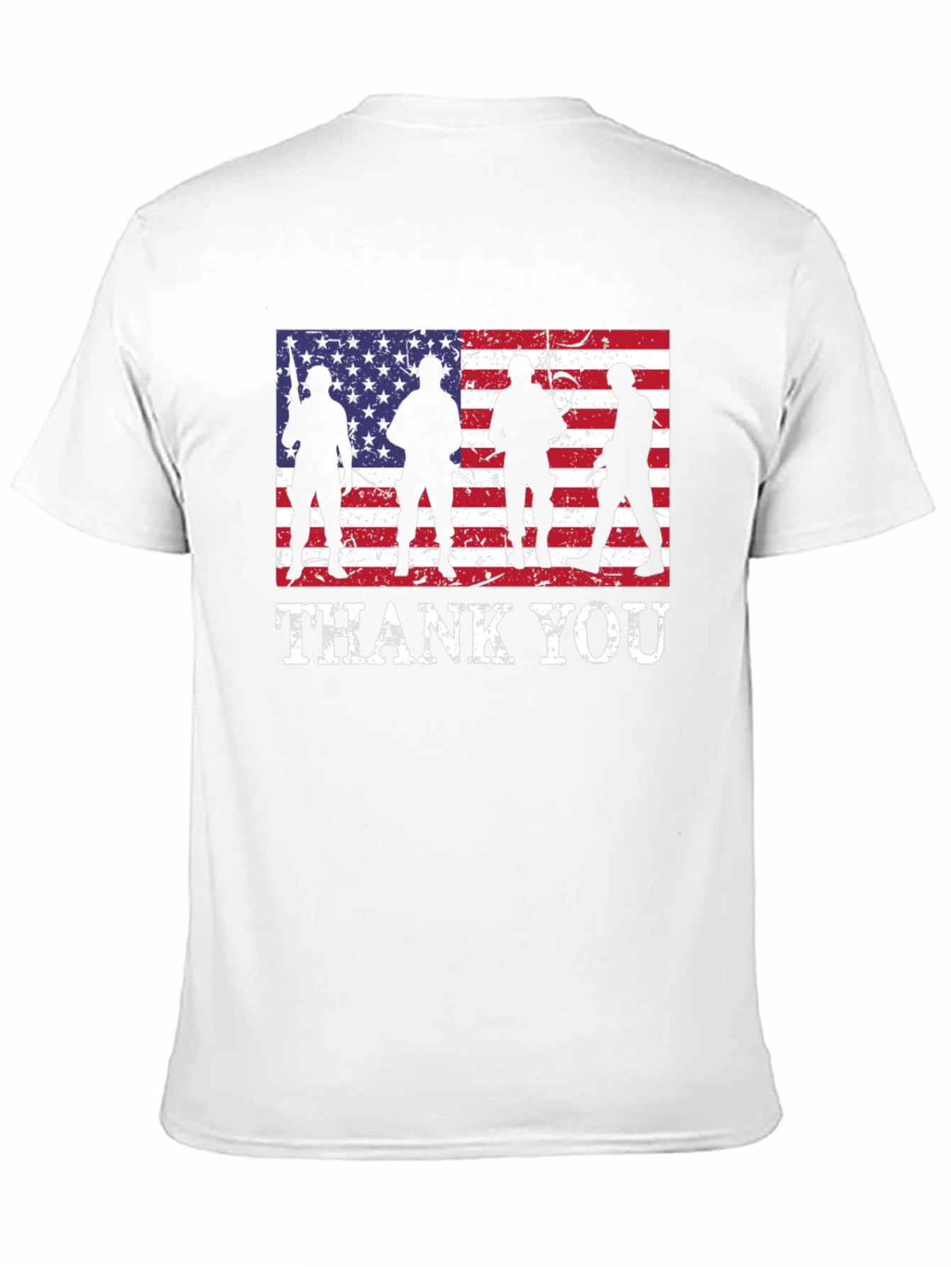 Thank You Soldiers USA Flag Graphic T-Shirt