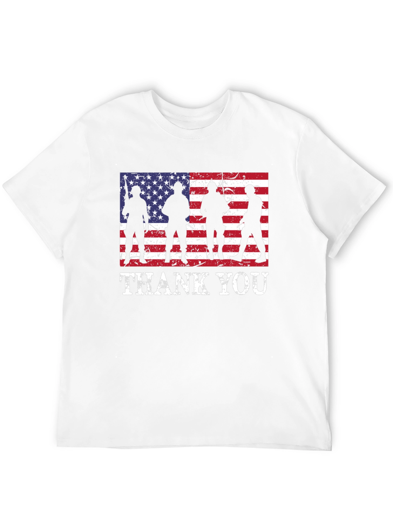 Thank You Soldiers USA Flag Graphic T-Shirt