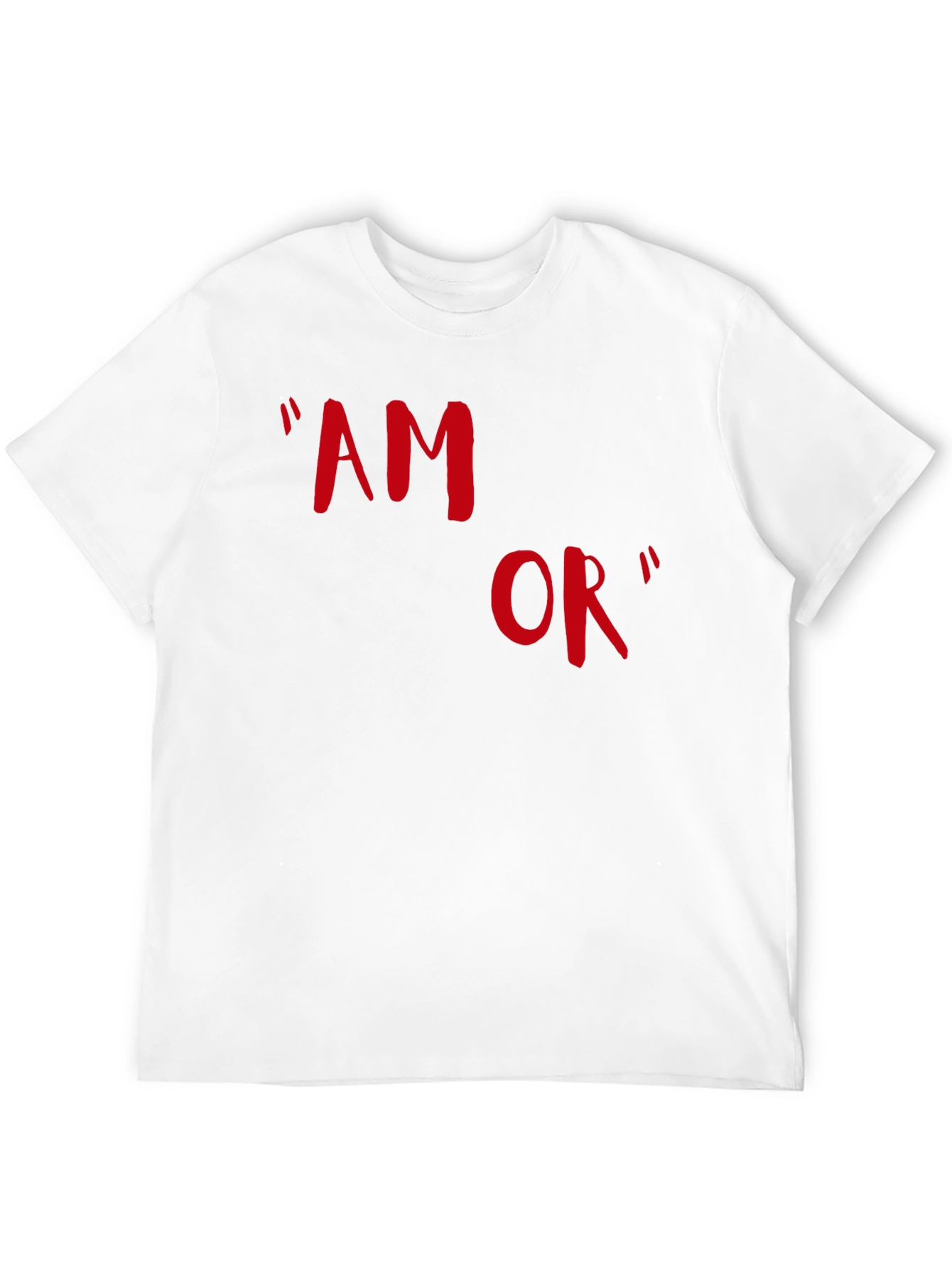 Amor T-Shirt - Stylish Red Graphic Tee