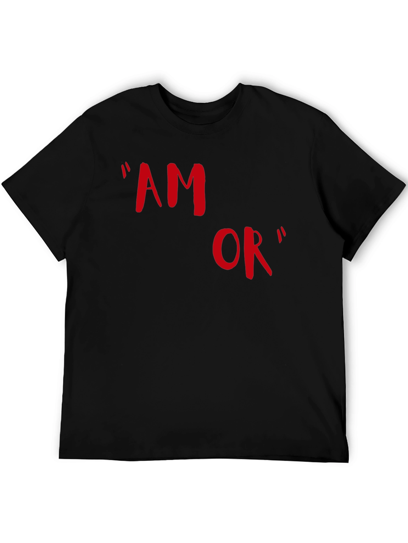 Amor T-Shirt - Stylish Red Graphic Tee