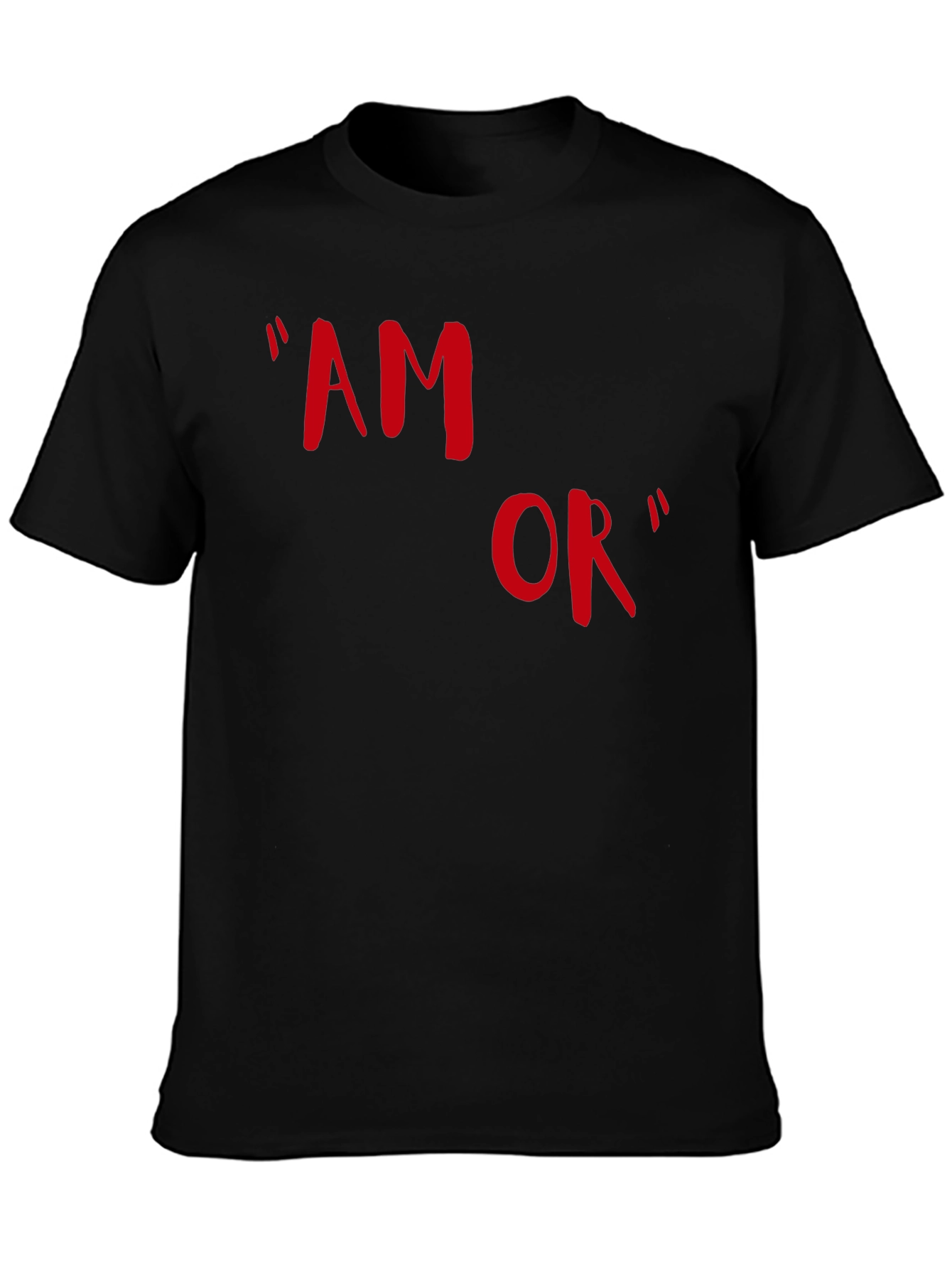 Amor T-Shirt - Stylish Red Graphic Tee