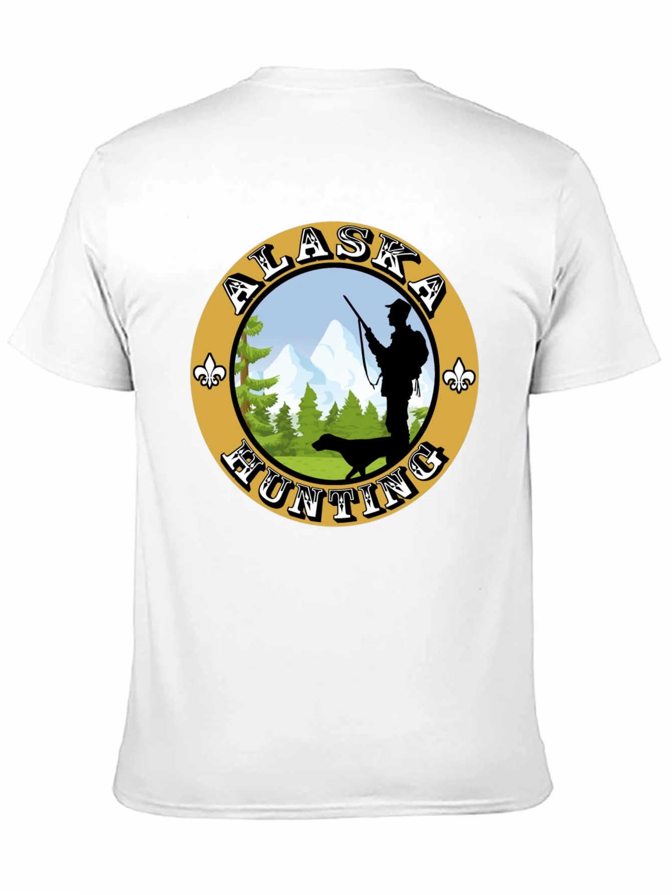 Alaska Hunting T-Shirt: Hunter & Dog Graphic Tee