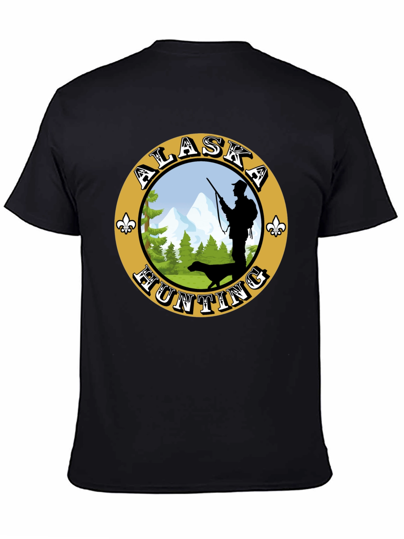 Alaska Hunting T-Shirt: Hunter & Dog Graphic Tee