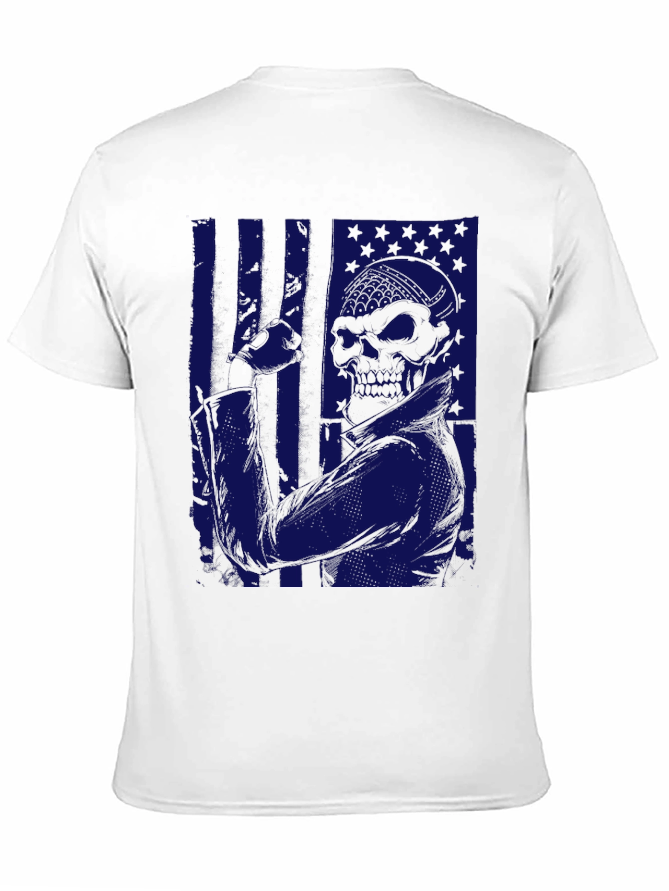 American Flag Skull Graphic T-Shirt