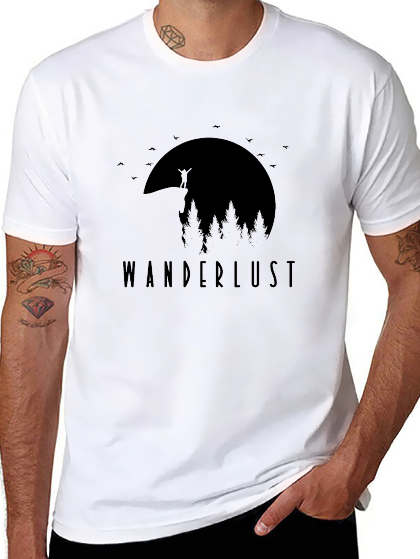 Wanderlust Graphic Tee - Black Unisex T-Shirt