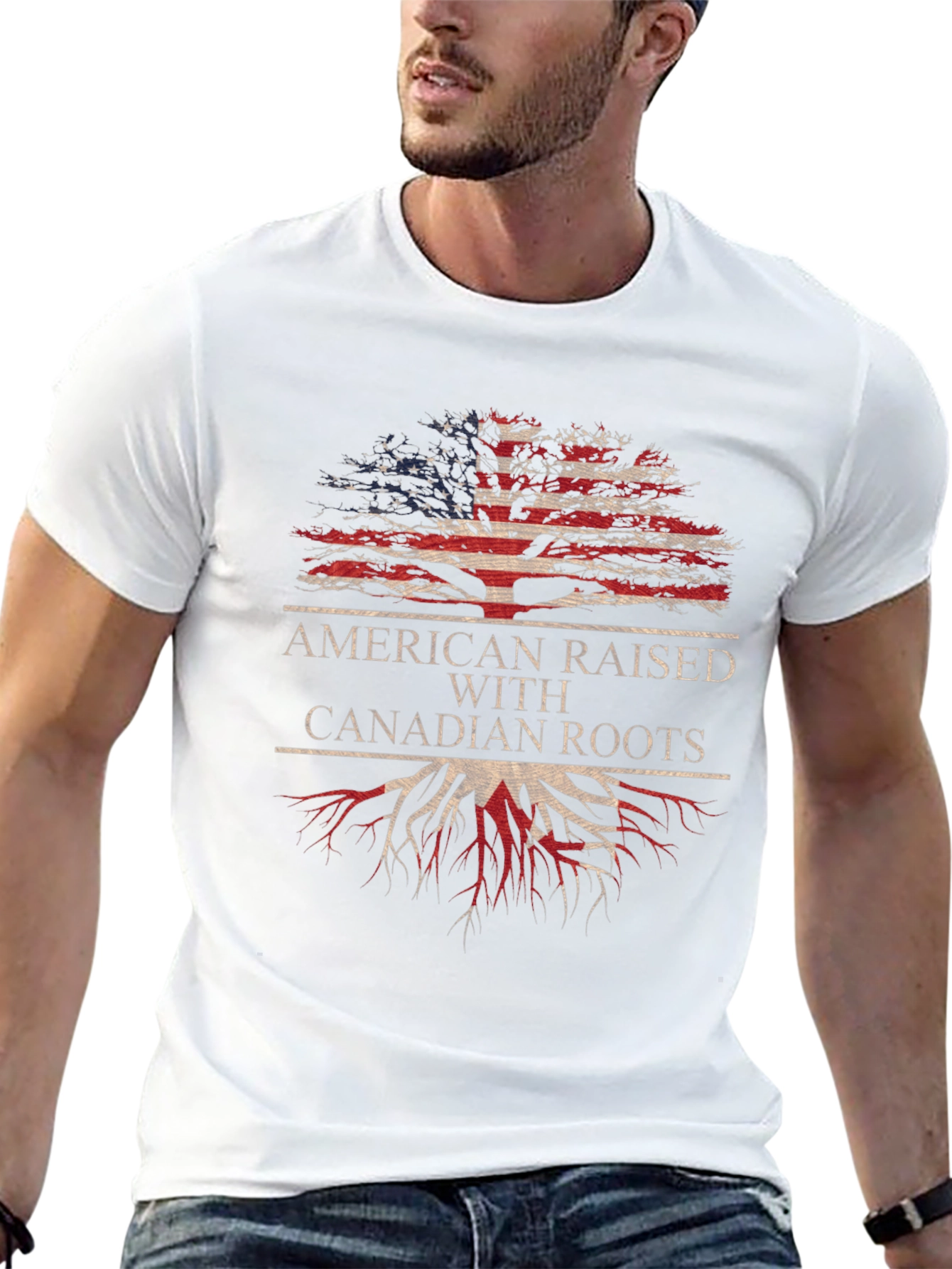 American Raised with Canadian Roots T-Shirt
