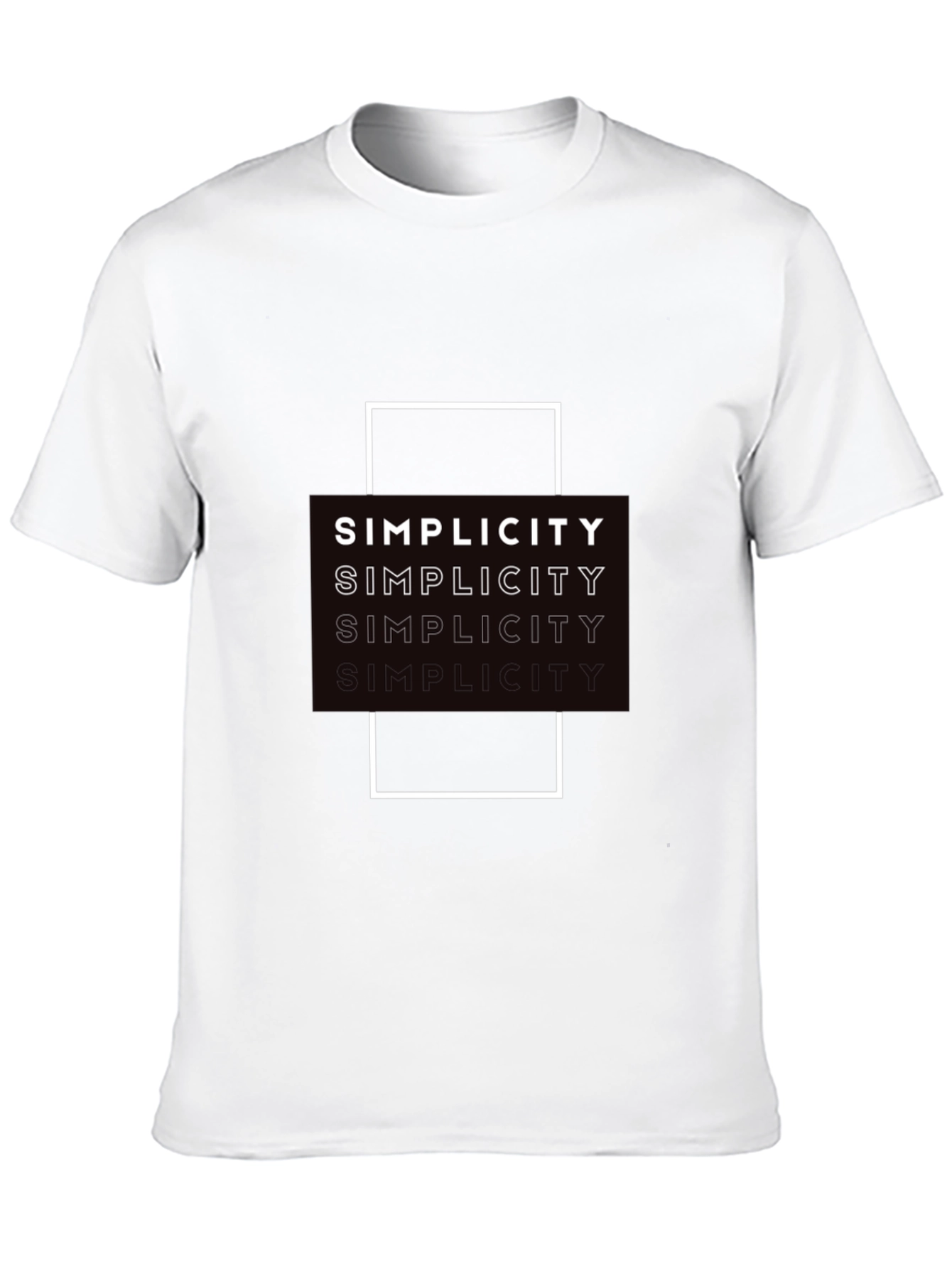 Simplicity Graphic Print Black T-Shirt