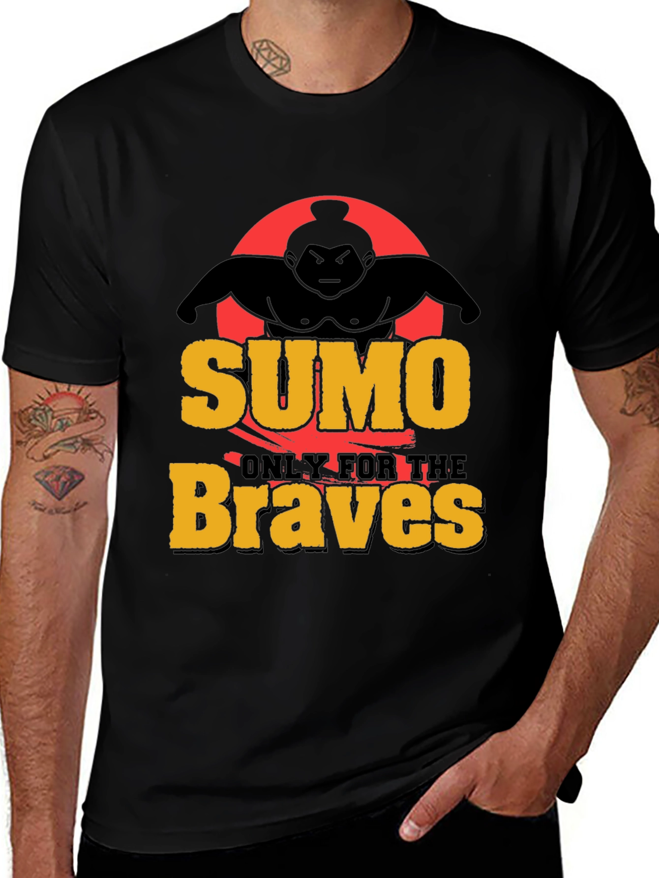 Sumo Braves Graphic Tee - Black