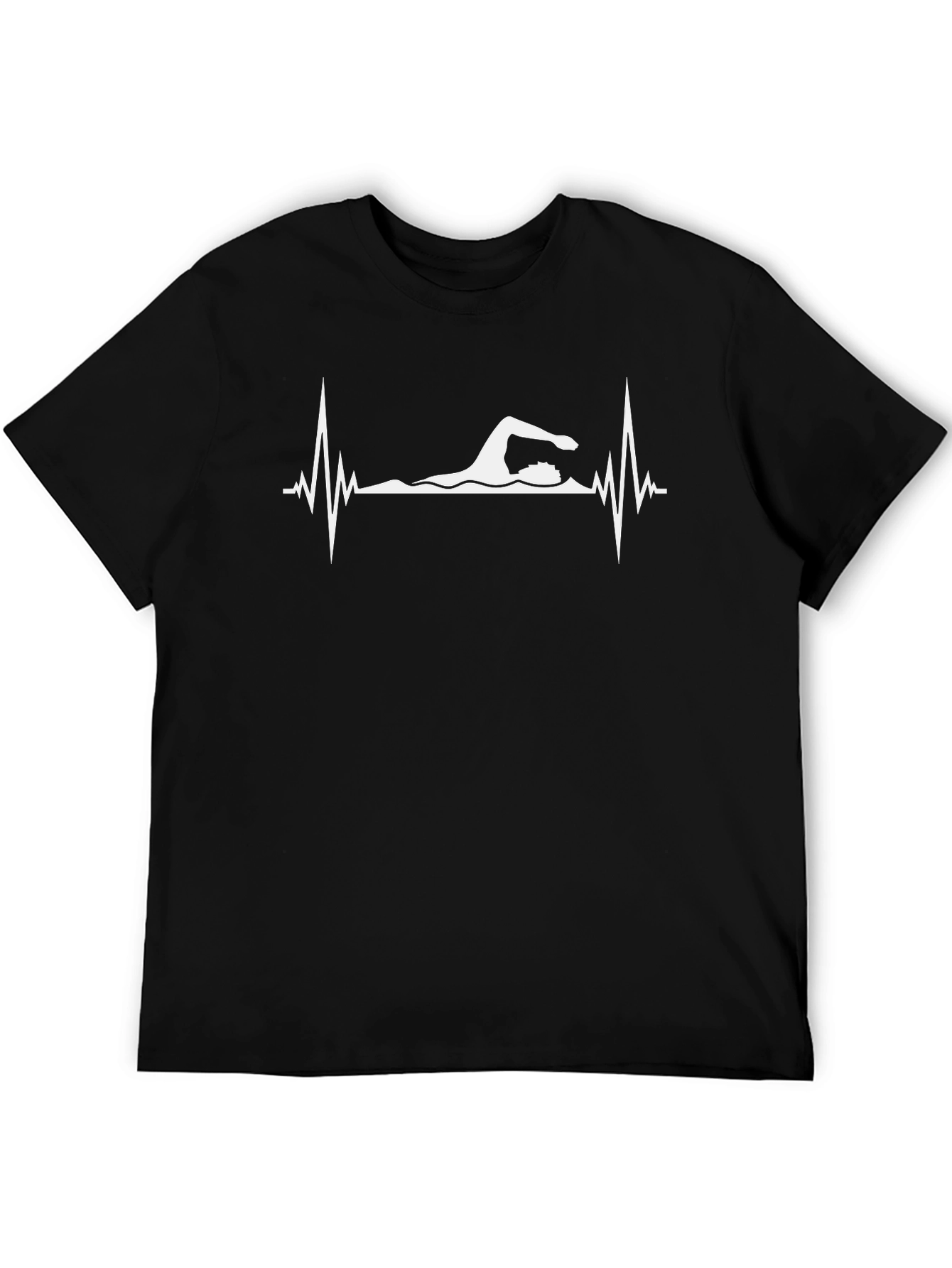 Swimmer Heartbeat Graphic T-Shirt