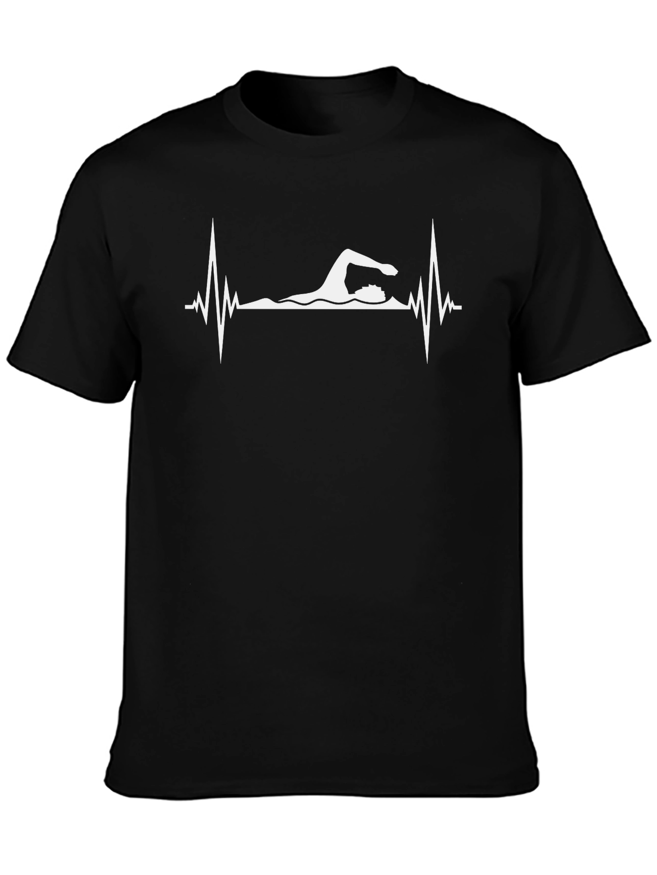 Swimmer Heartbeat Graphic T-Shirt