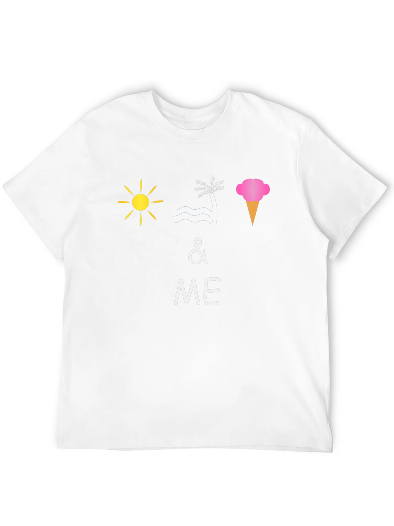 Summer Vibes T-Shirt: Sun Palm Ice Cream & Me