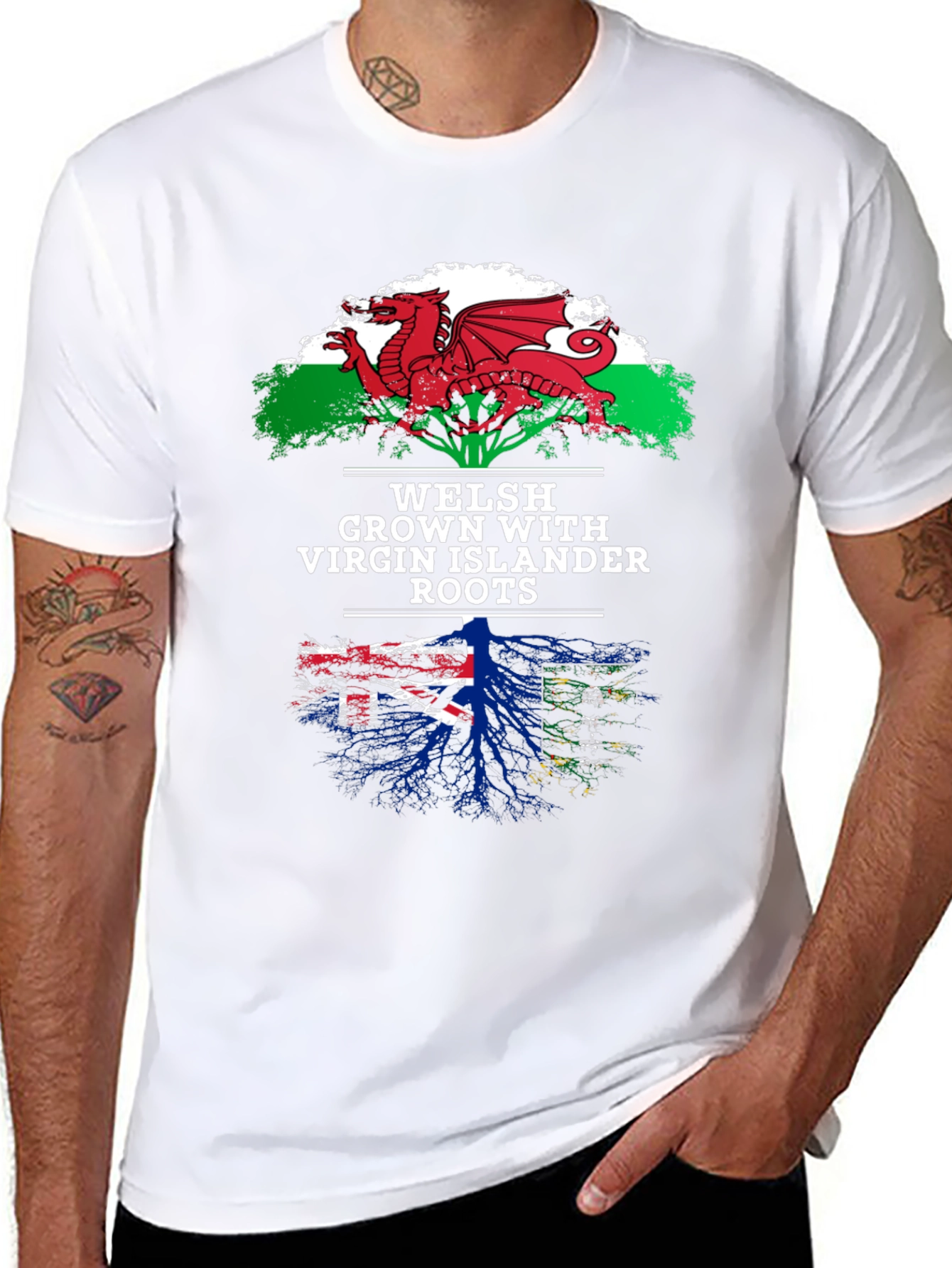 Welsh & Virgin Islander Roots T-Shirt
