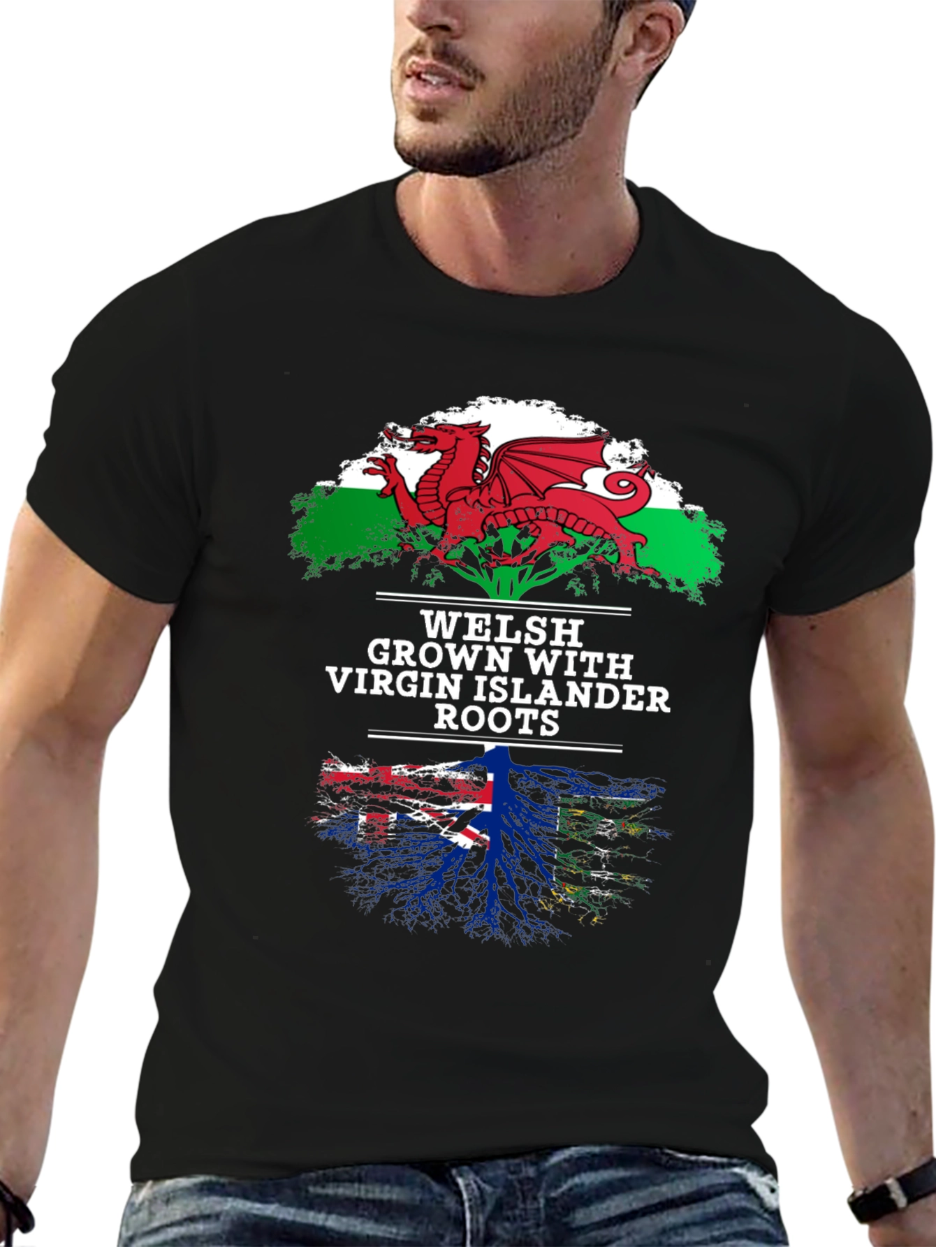 Welsh & Virgin Islander Roots T-Shirt