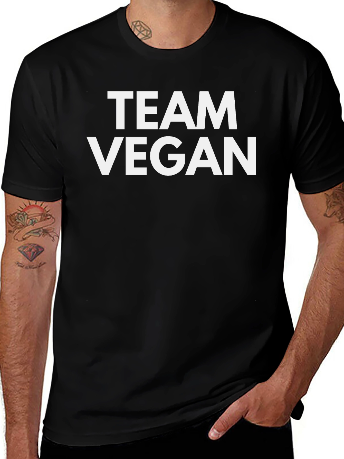 Team Vegan Black T-Shirt