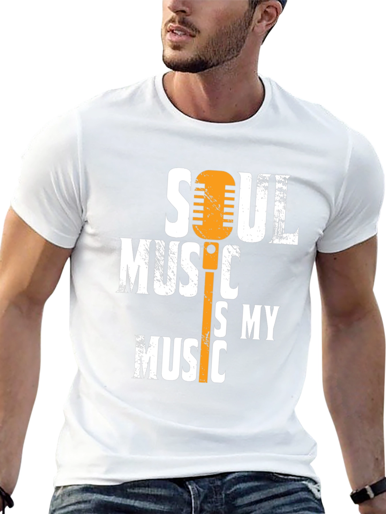 Soul Music T-Shirt: Microphone Graphic Tee