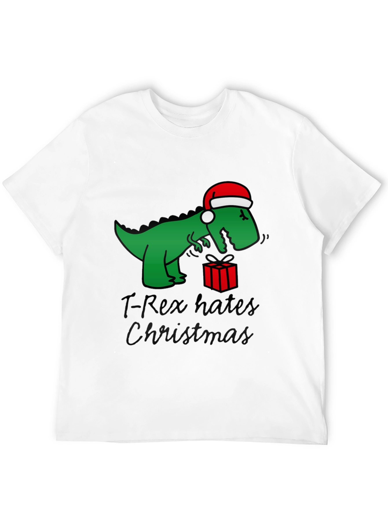 T-Rex Hates Christmas Graphic Tee