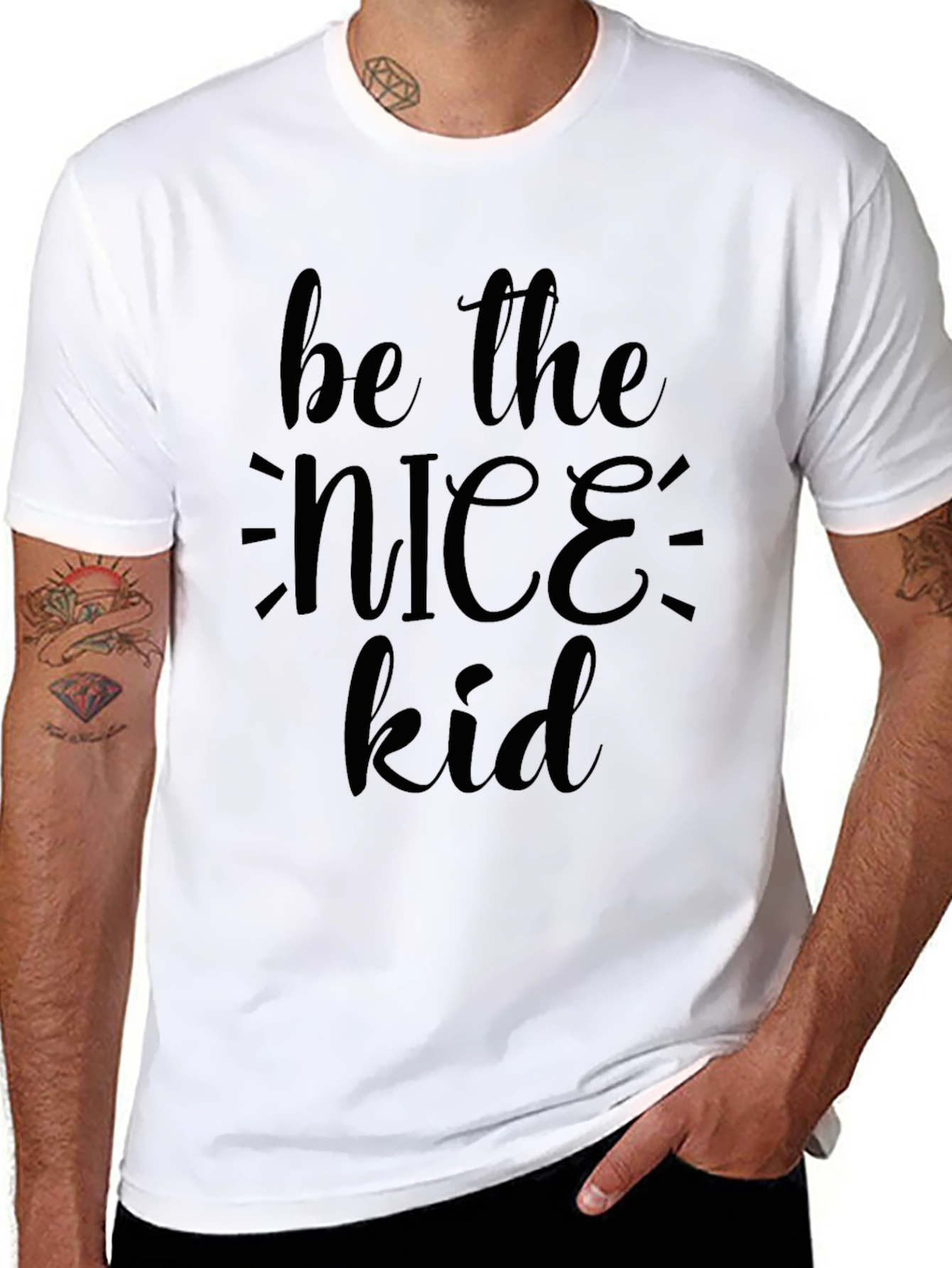 Be the Nice Kid Black Graphic Tee