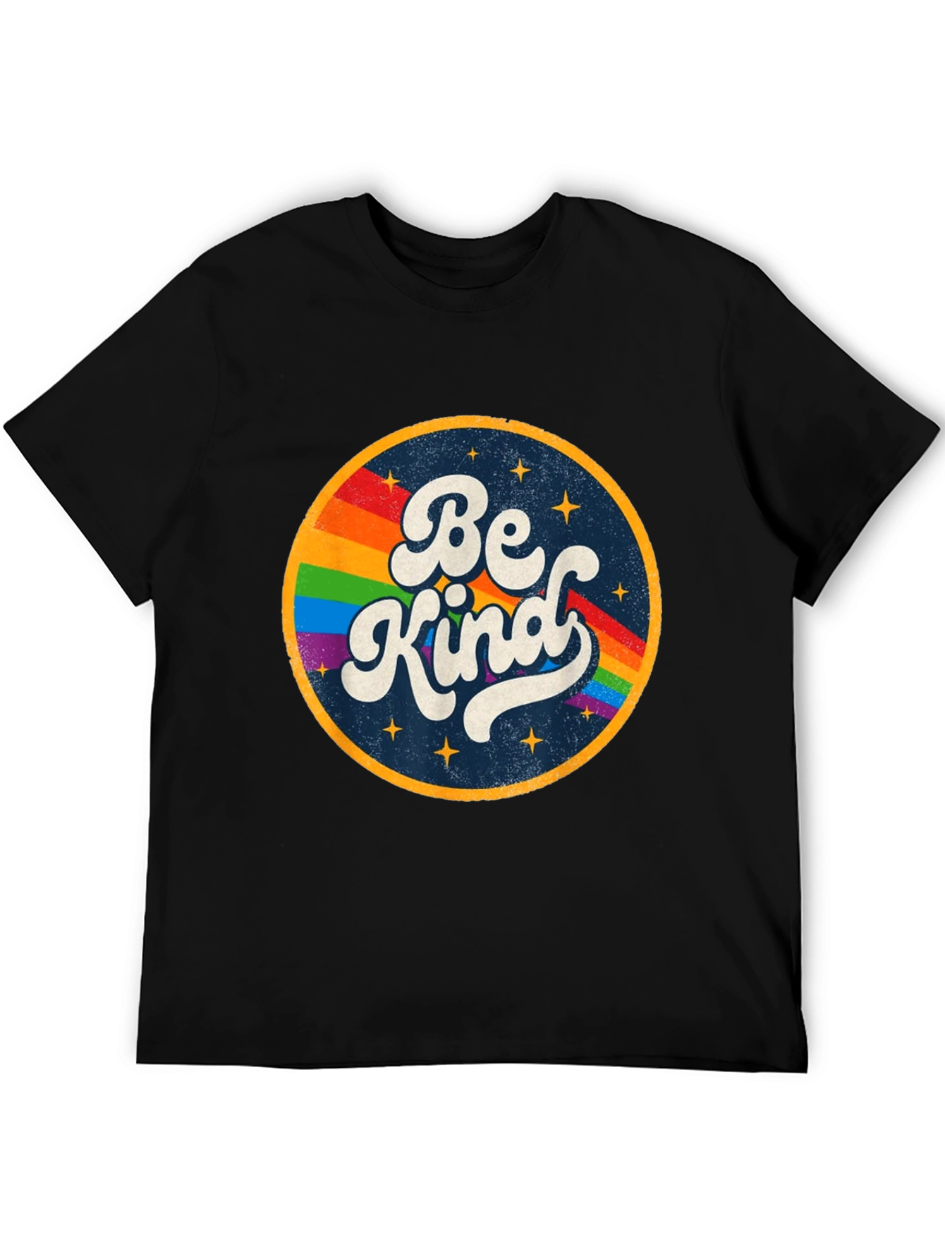 Be Kind Rainbow Graphic Tee - Retro Style