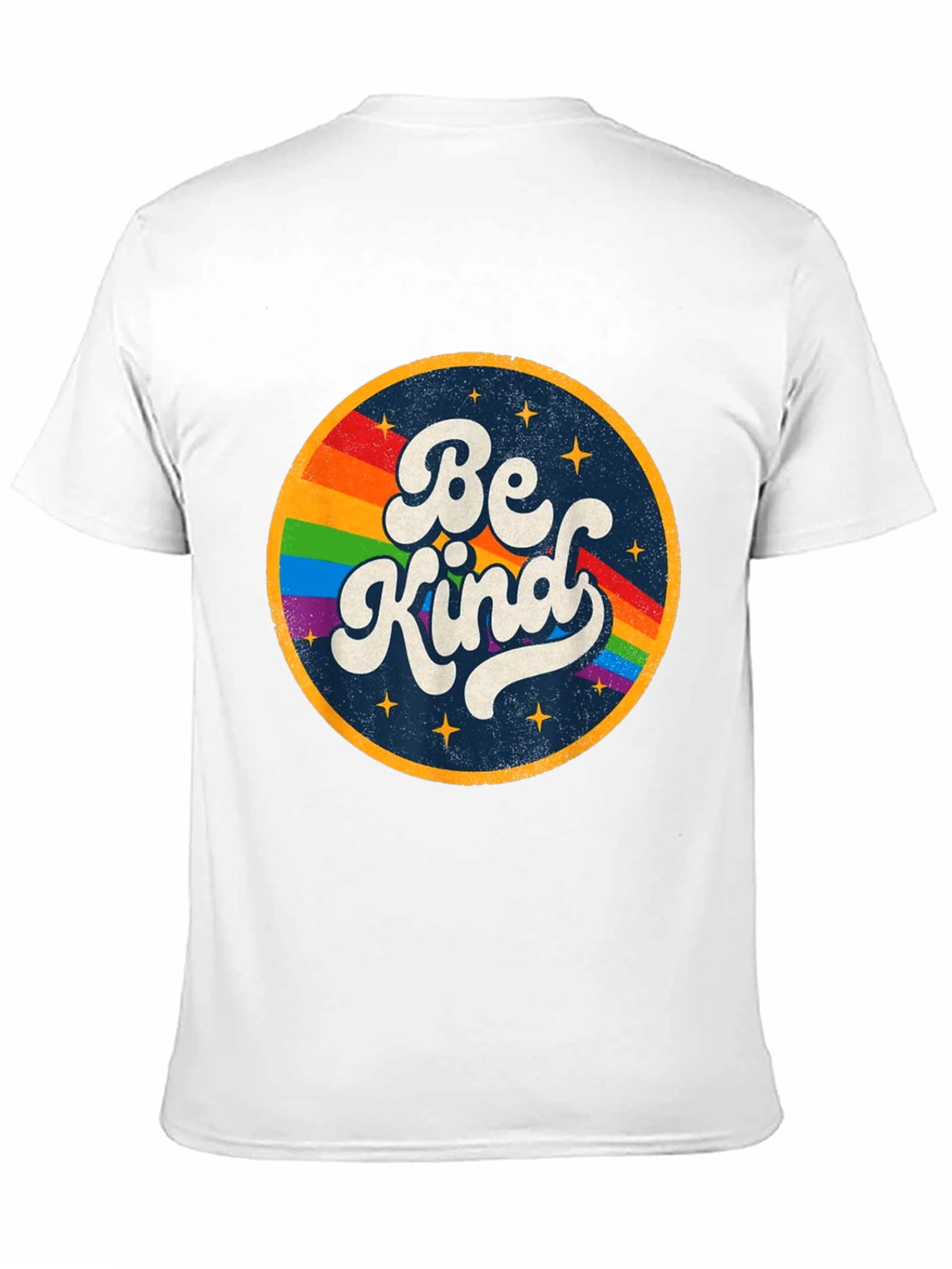 Be Kind Rainbow Graphic Tee - Retro Style